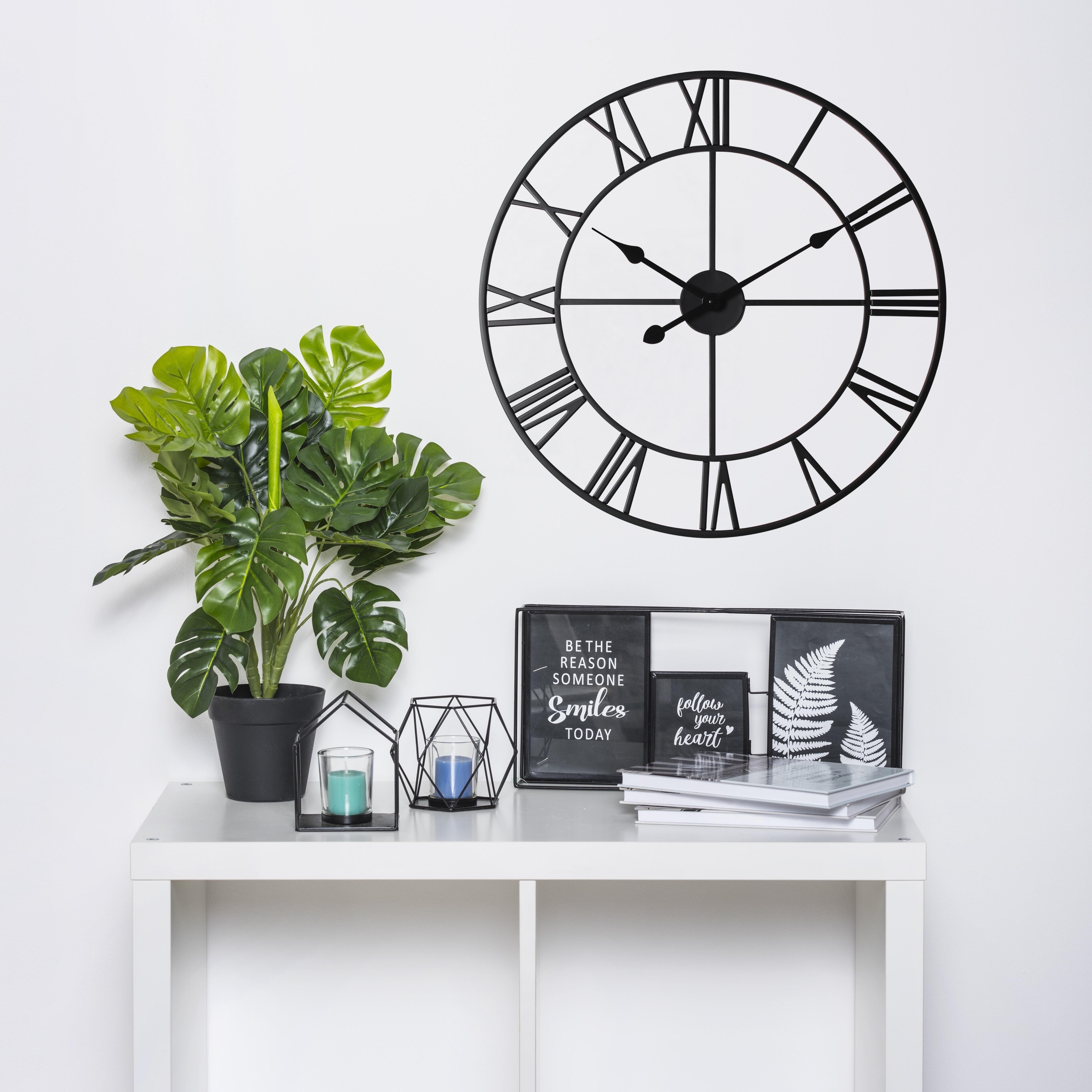 Zegar ścienny Solar śr. 60 cm czarny - 2