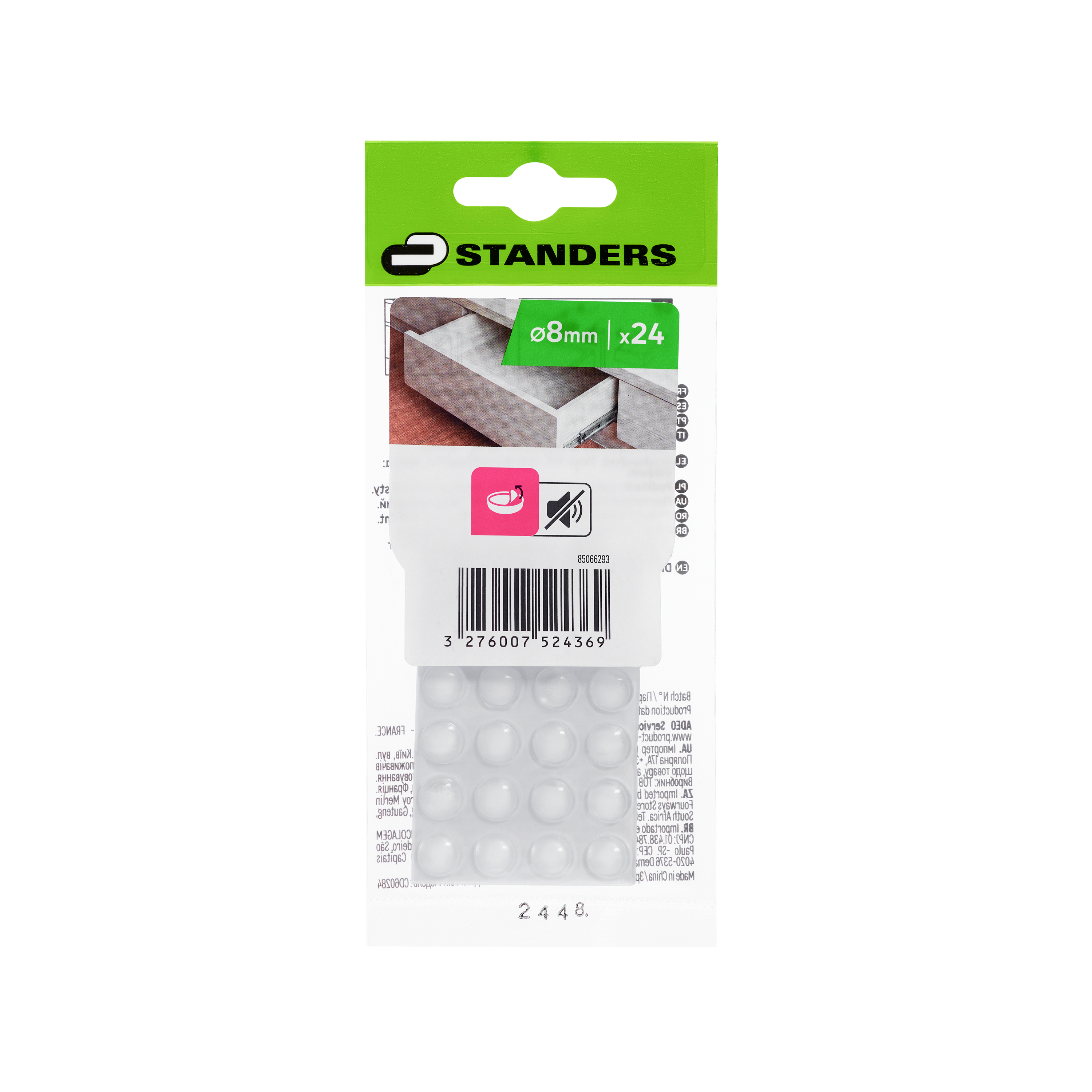 Odbojnik samoprzylepny do mebli 8 mm 24 szt. Standers - 10