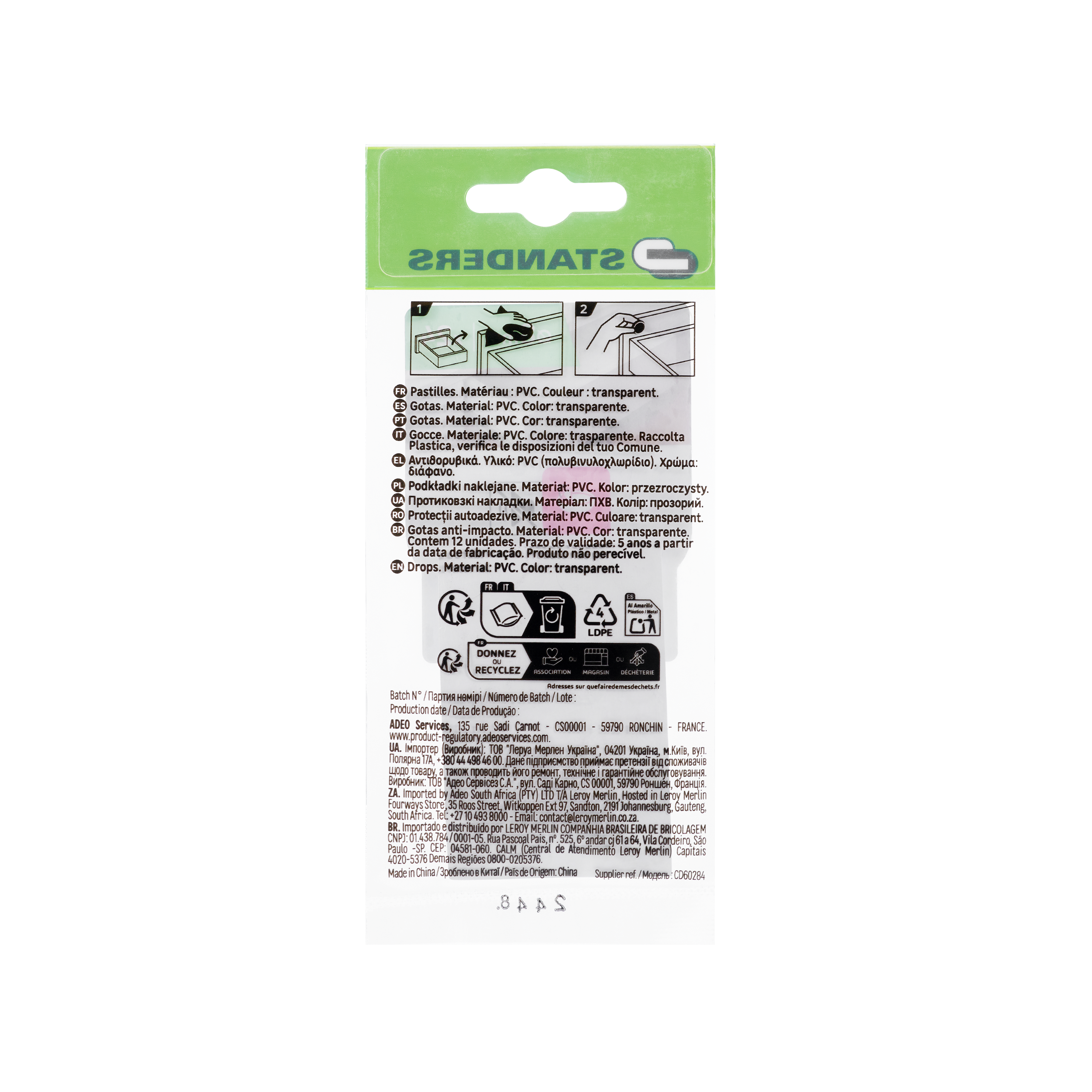 Odbojnik samoprzylepny do mebli 8 mm 24 szt. Standers - 9