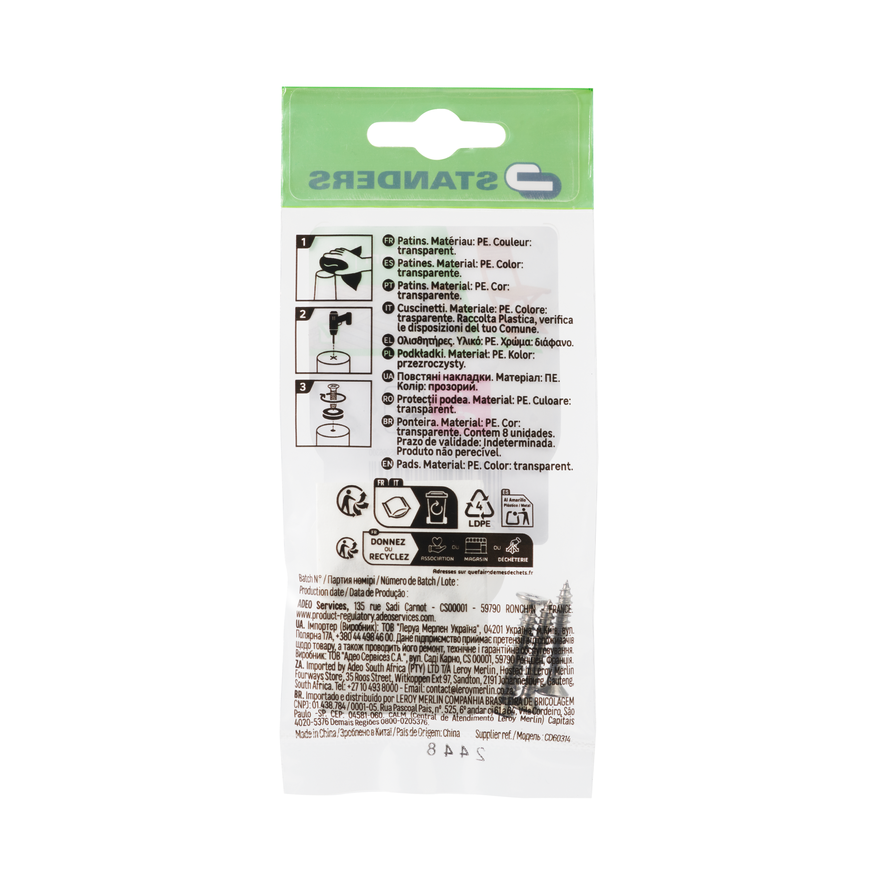 Podkładki na śrubę zewnętrzne 22 mm 4 szt. Standers - 10