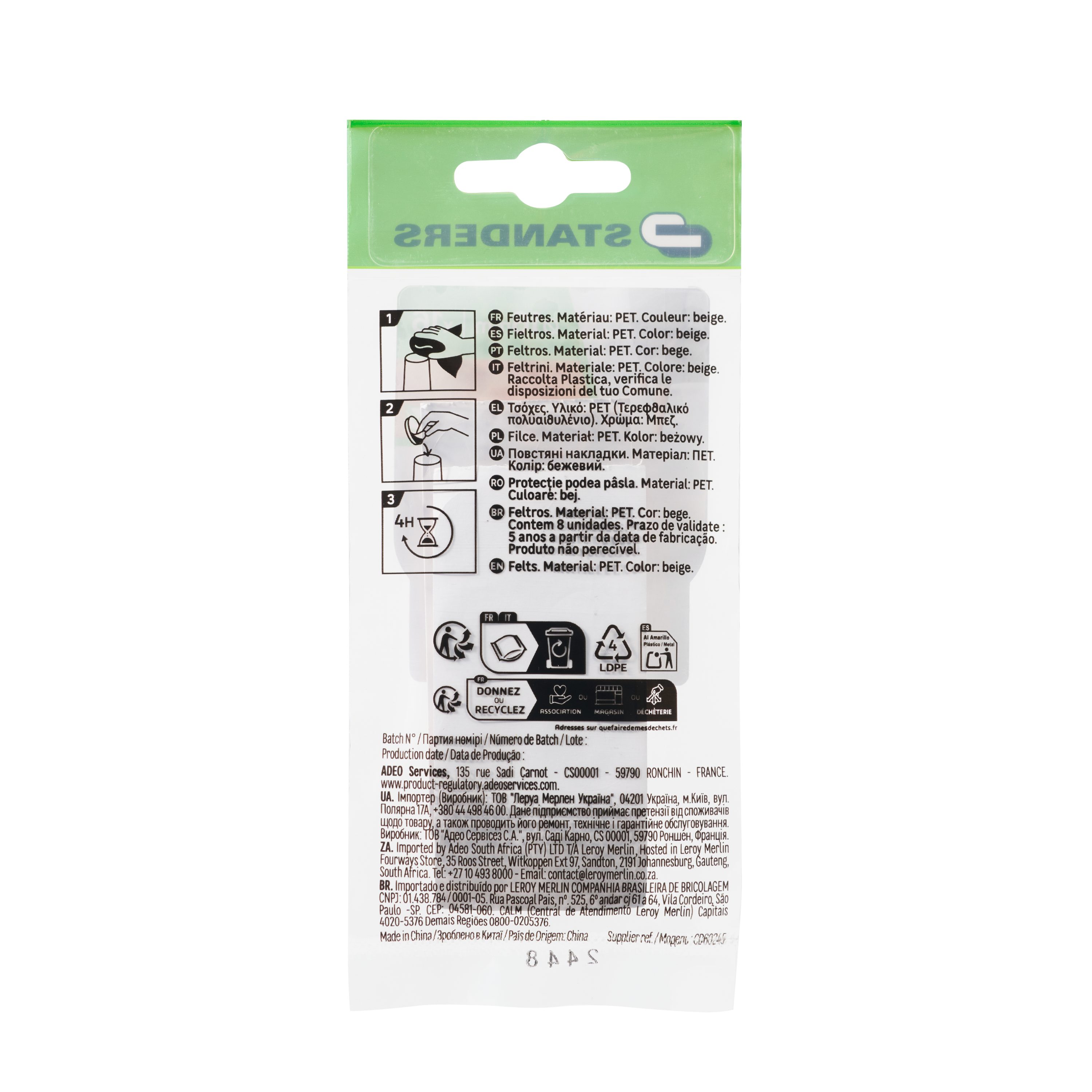 Podkładki filcowe samoprzylepne 16 mm 16 szt. Standers - 9