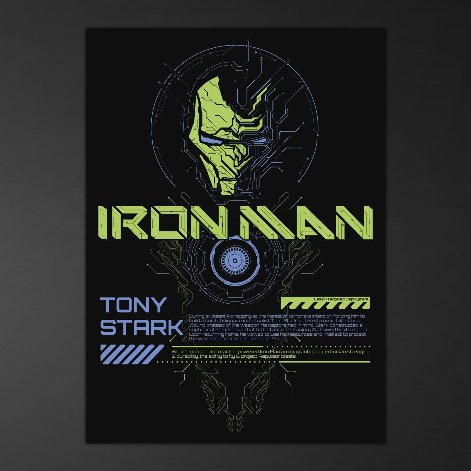 Póster luminiscente IRON MAN 50x70 cm - 3