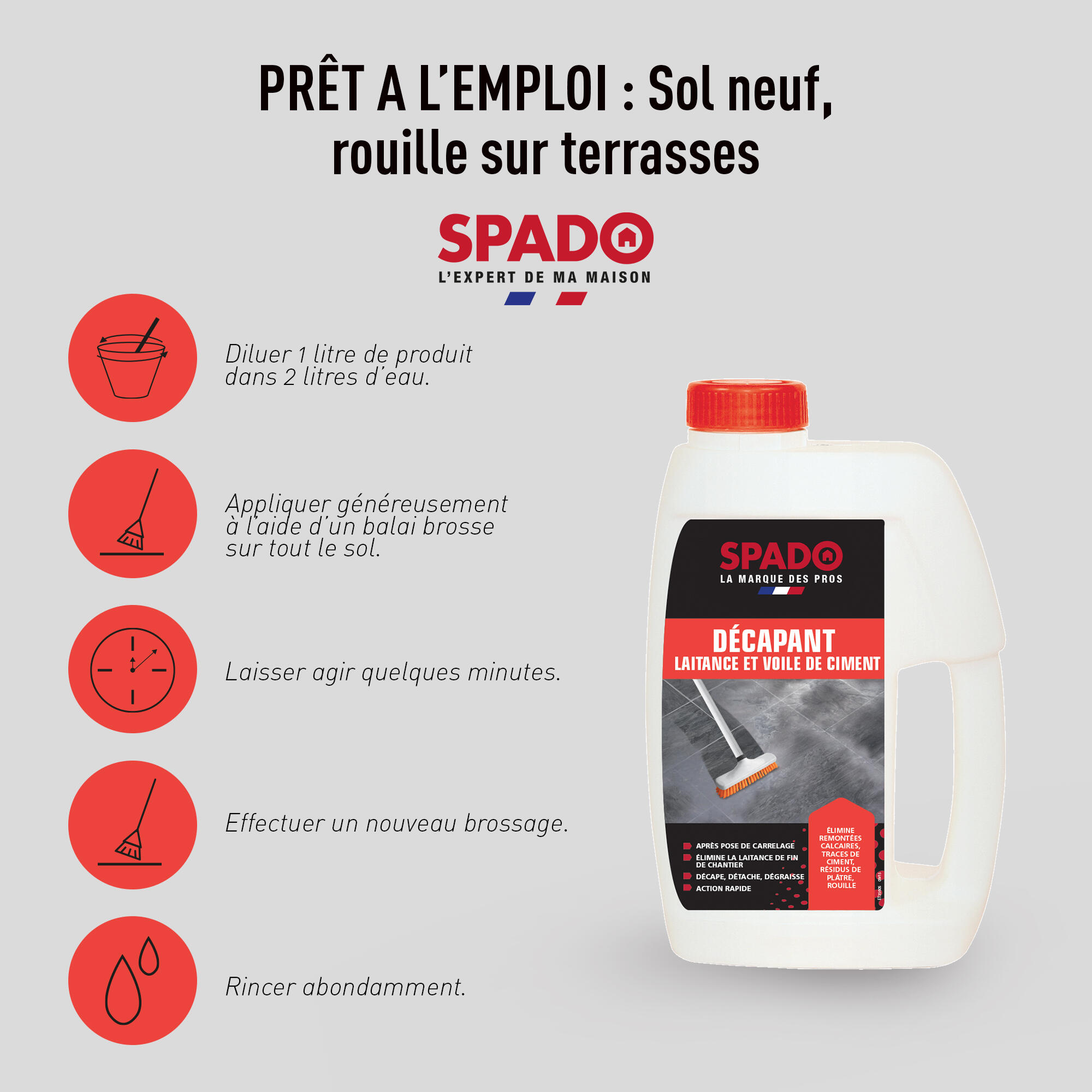 Décapant voile de ciment 1 L - SPADO - 4