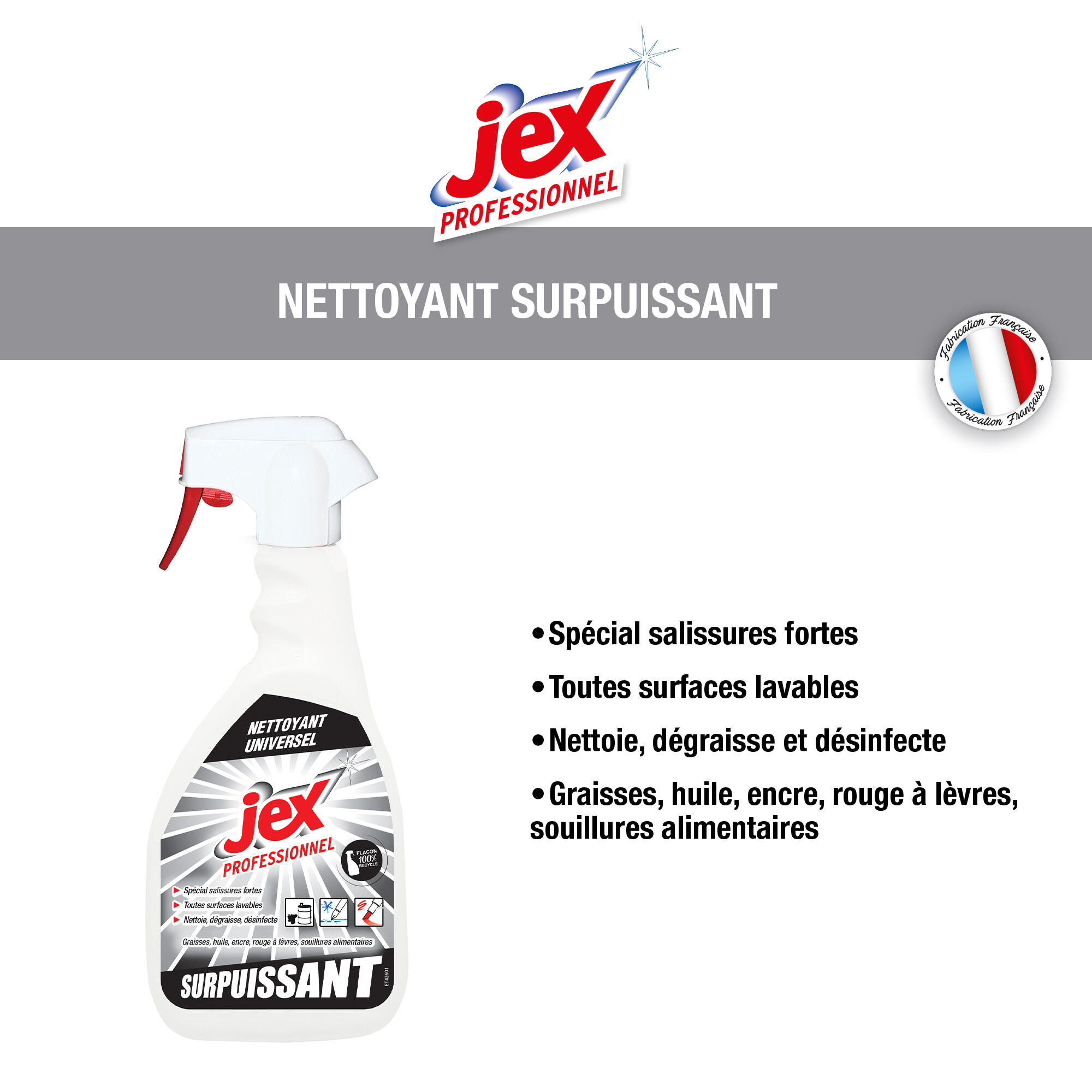 Nettoyant universel surpuissant 500 ml - JEX - 4