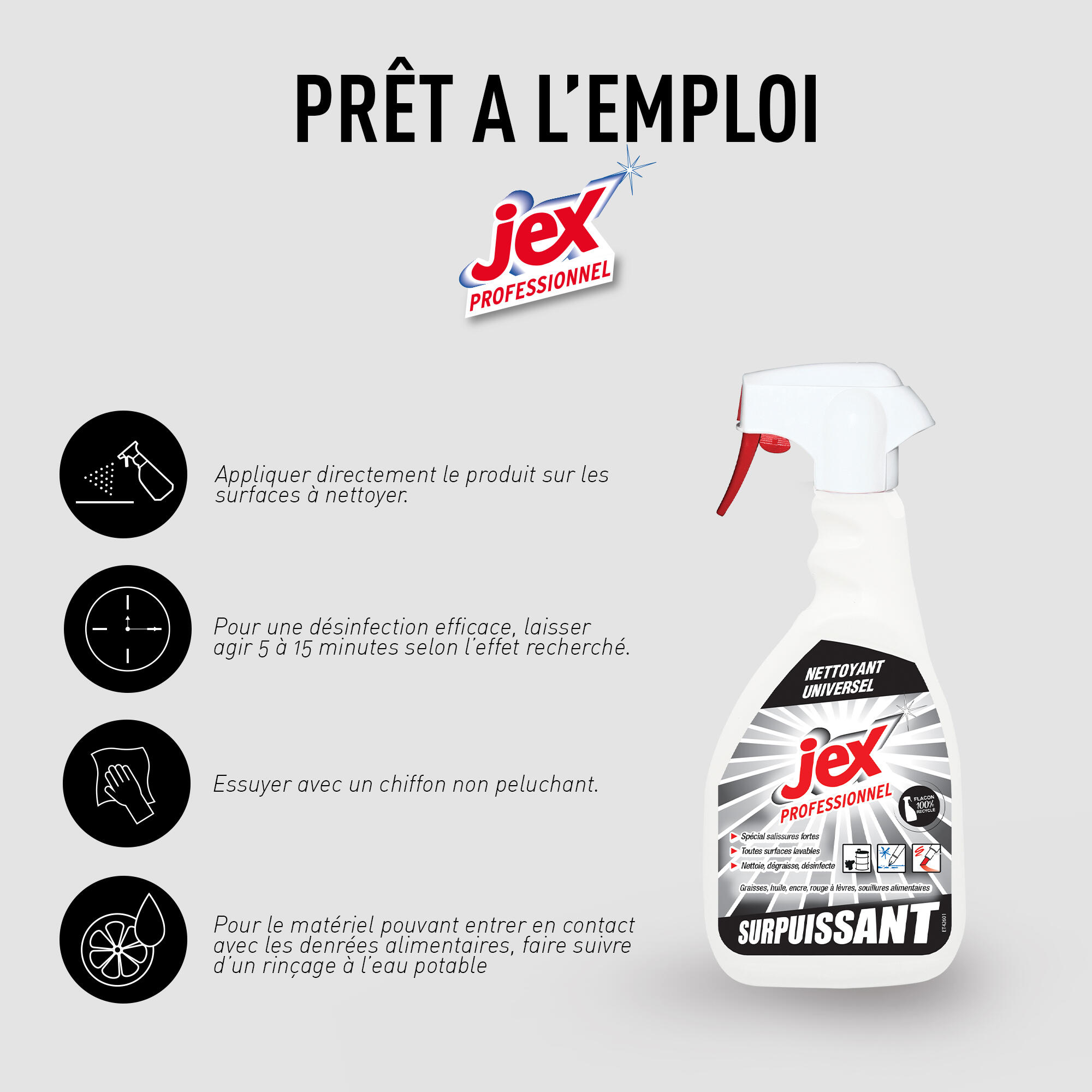 Nettoyant universel surpuissant 500 ml - JEX - 3