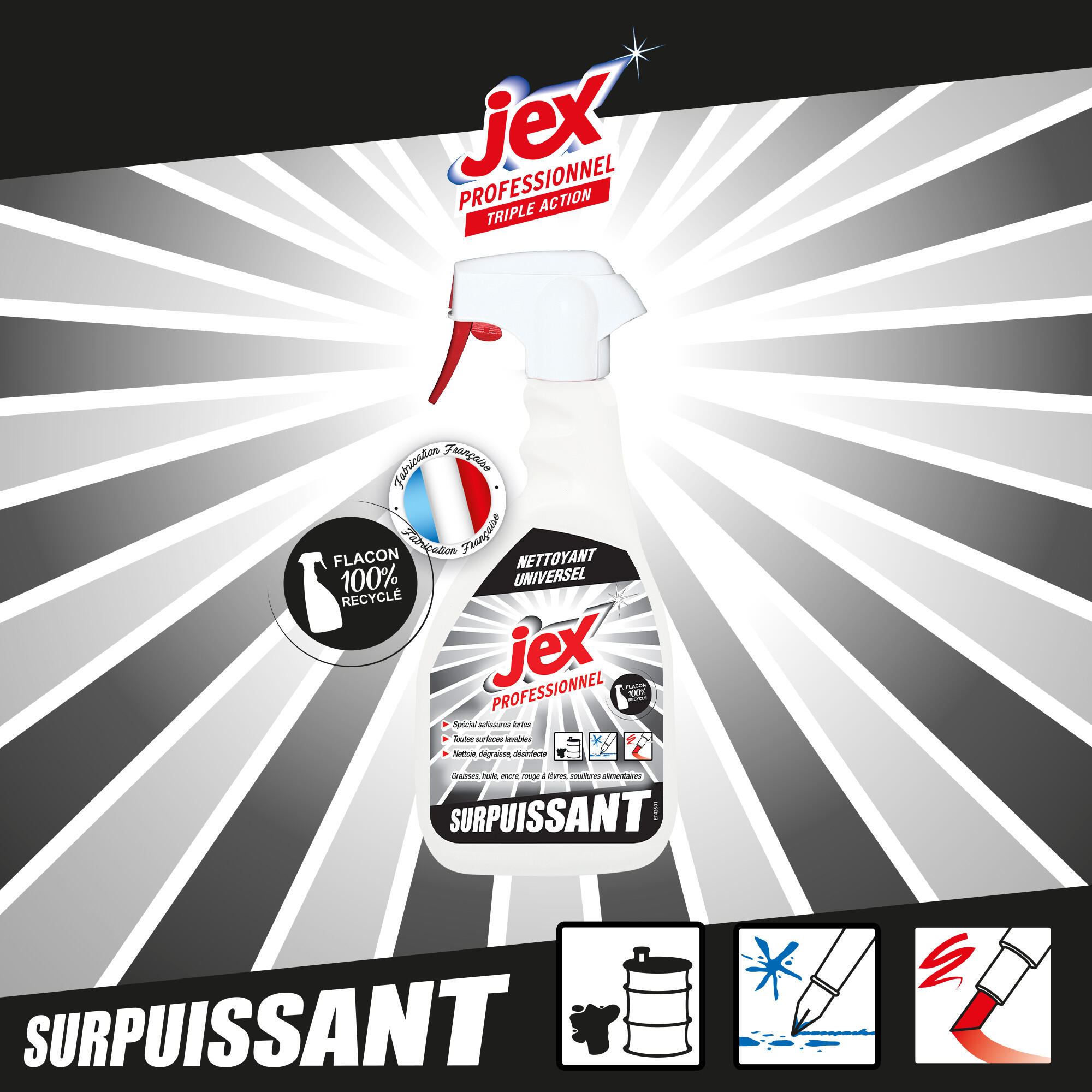 Nettoyant universel surpuissant 500 ml - JEX - 2