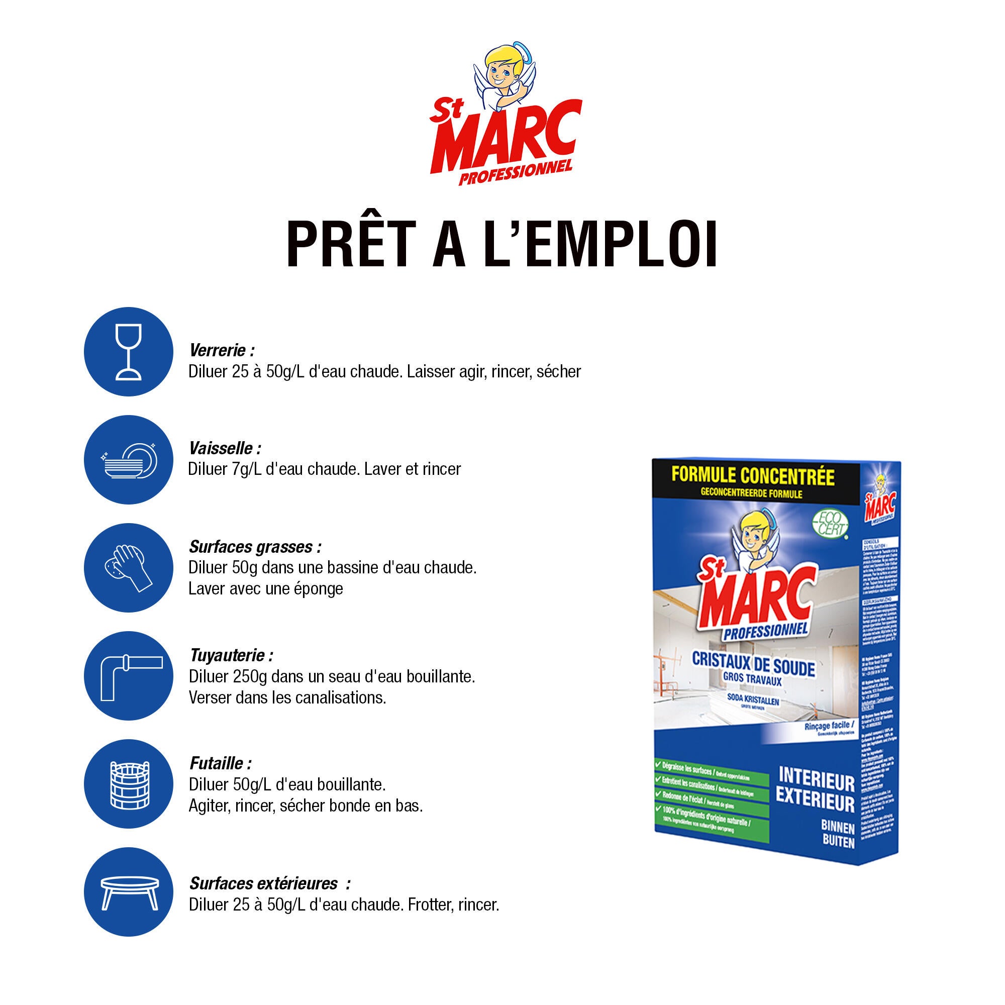 Cristaux de soude gros travaux 1 Kg = 2 Kg - SAINT MARC PRO - 4