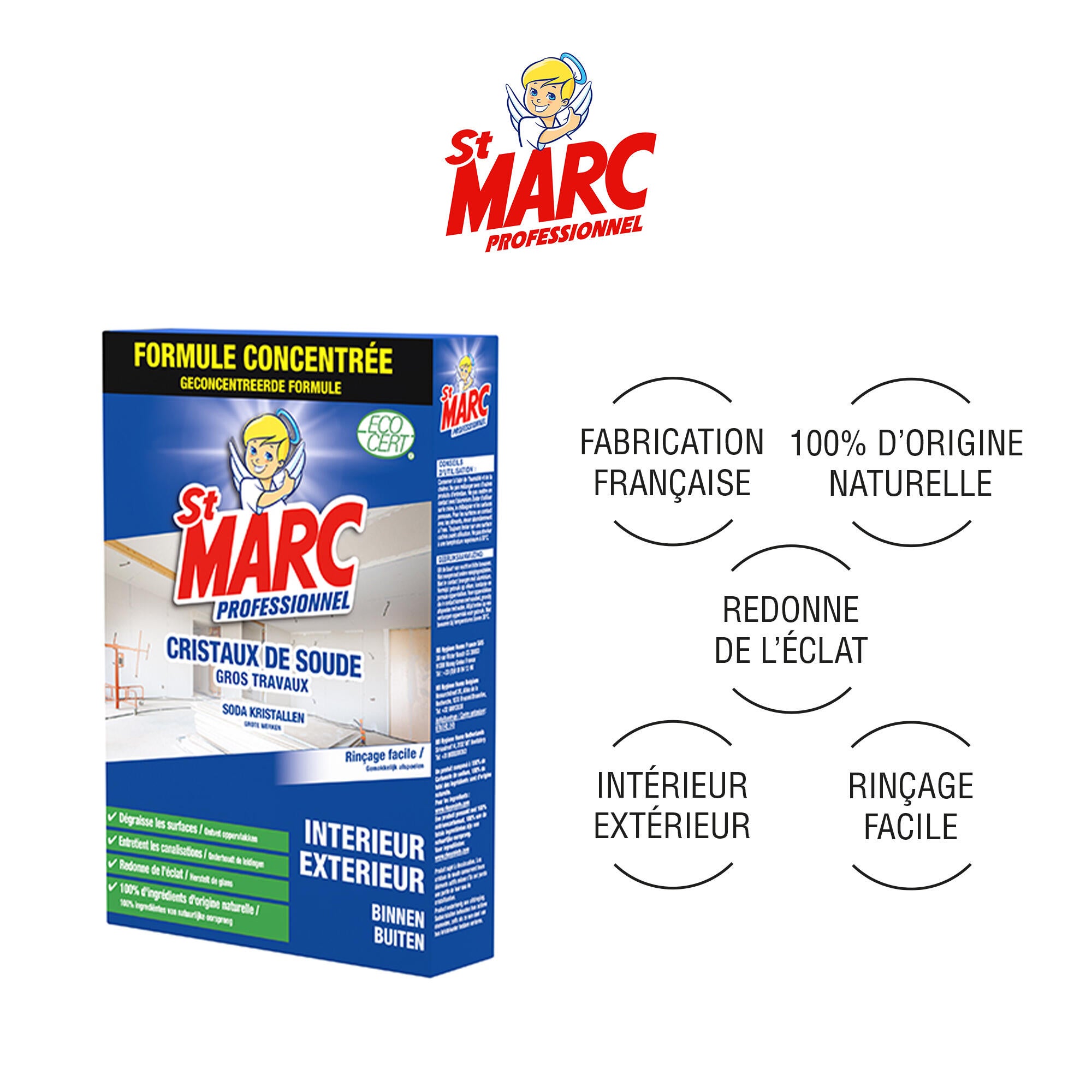 Cristaux de soude gros travaux 1 Kg = 2 Kg - SAINT MARC PRO - 2