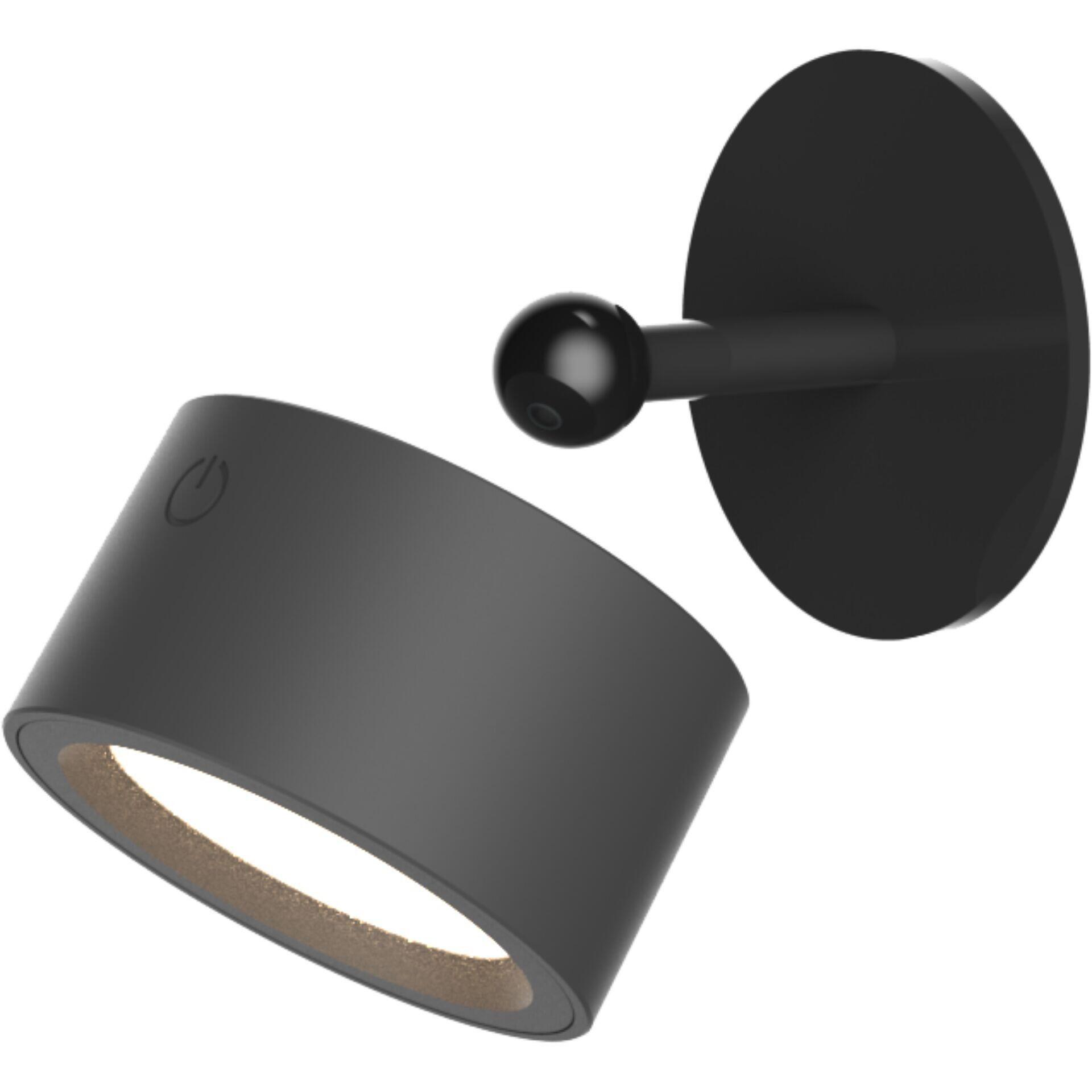 Applique LED, sans fil et rechargeable, noir, Roll, NEW GARDEN - 3