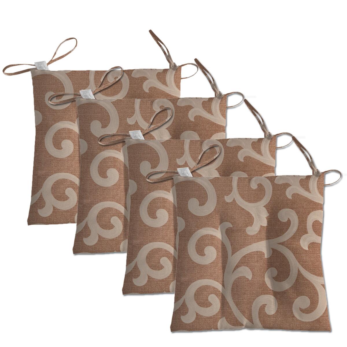 Cuscini Giardino Interni Set Cuscini Quadrati 40x40 Cm - Imbottitura Spessa 8 Cm - Per Sedie E Pavimento - Interno/Esterno Set Cuscini Quadrati Cotone - Foto 4