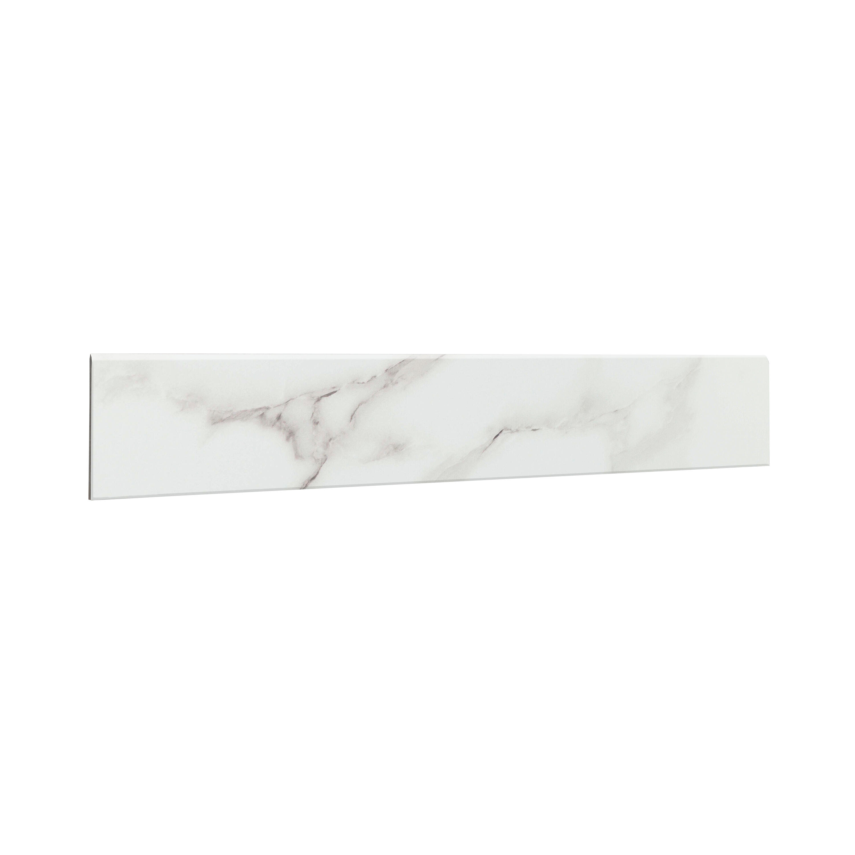 Rodapié porcelánico casablanca 60.8x10 cm mármol blanco