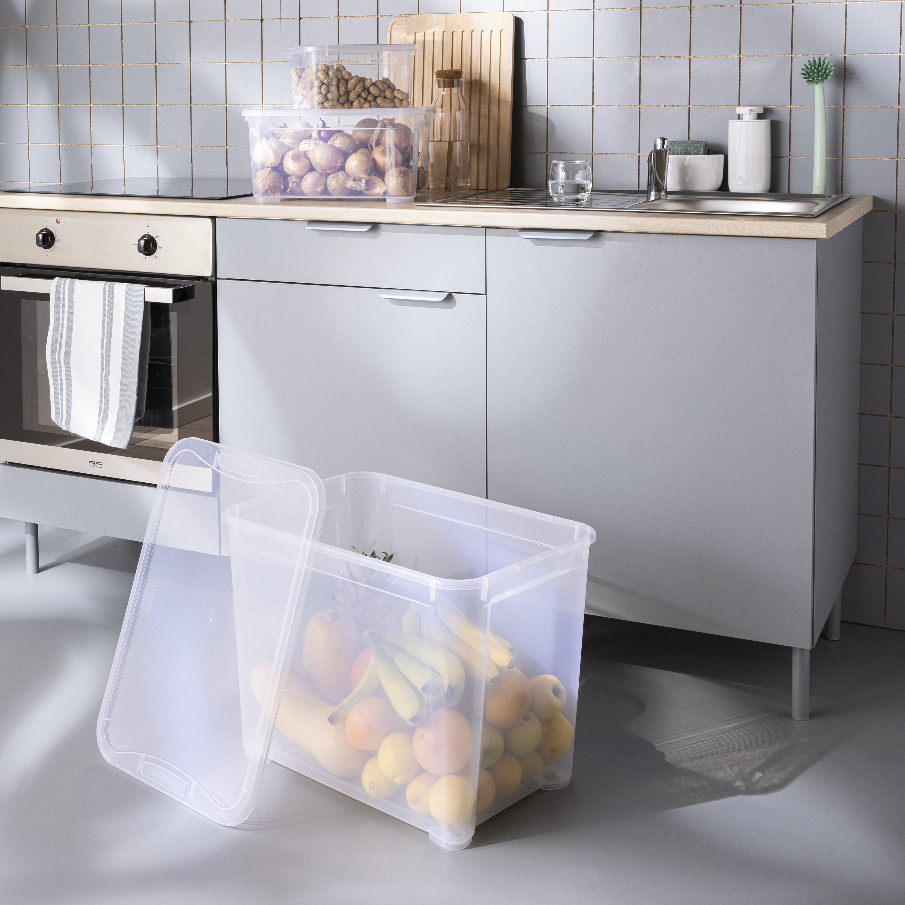 Caixa de arrumação empilhável 28.5X55.5X39CM 45L - 10