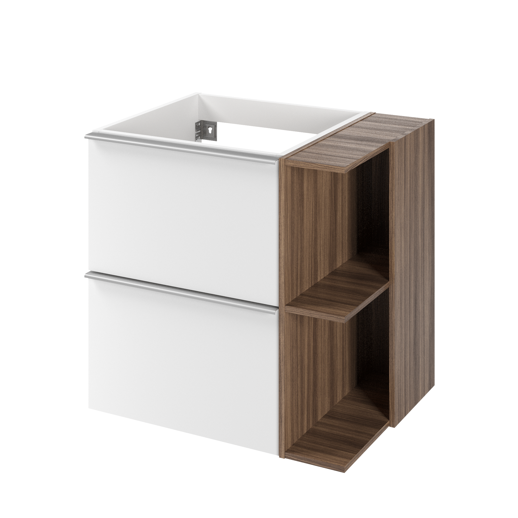 Szafka pod umywalkę Modern biało-orzechowa 60x45x55 cm Sensea