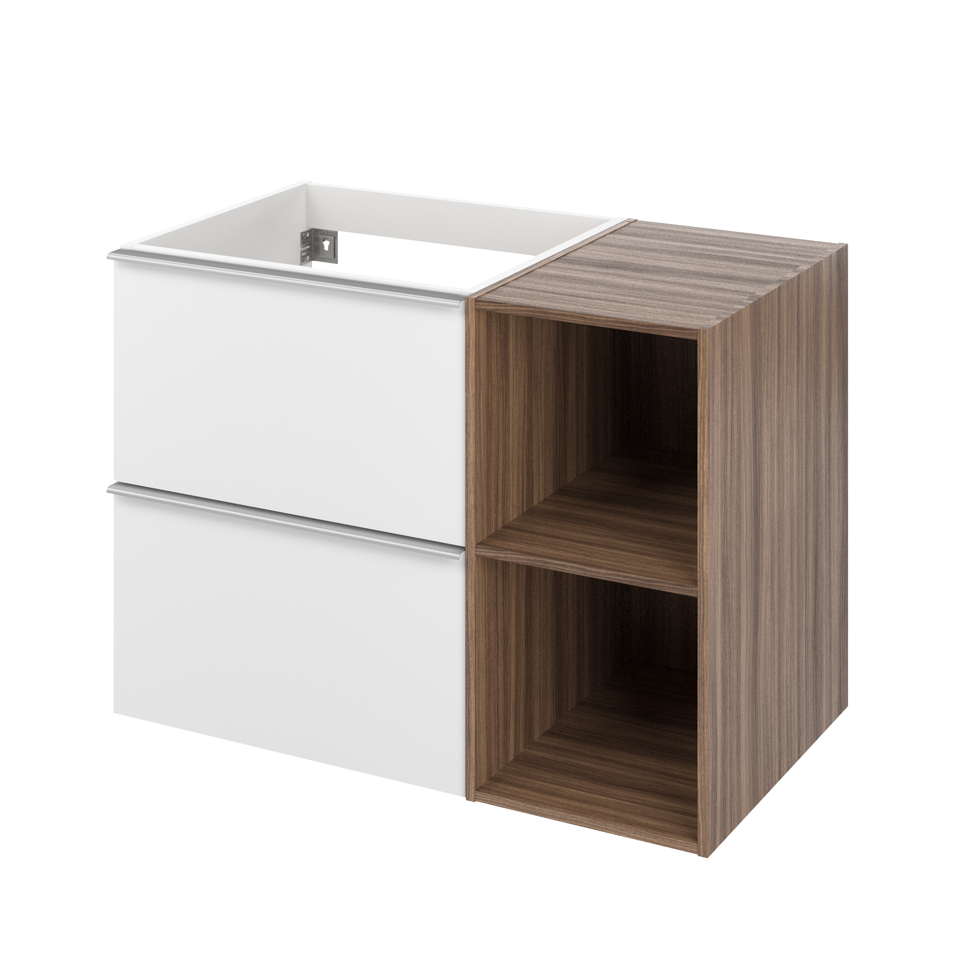 Szafka pod umywalkę Modern biało-orzechowa 80x45x55 cm Sensea