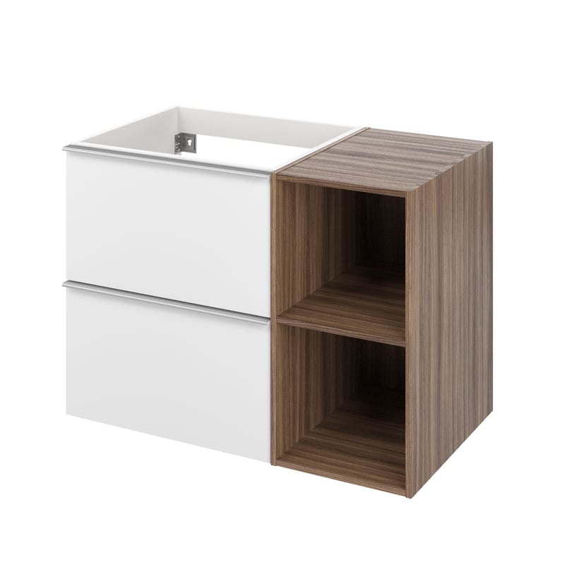 Szafka pod umywalkę Modern biało-orzechowa 80x45x55 cm Sensea