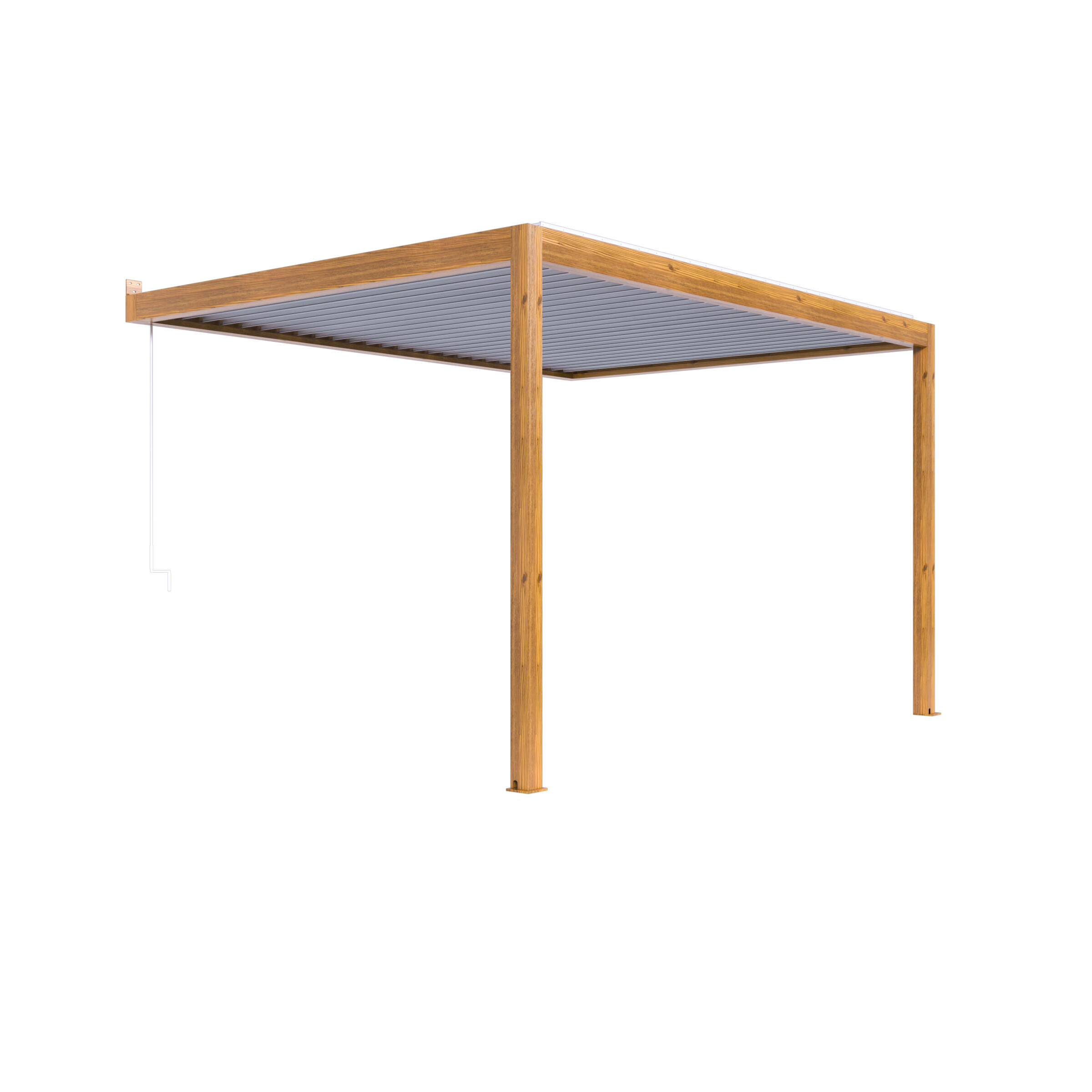 Pérgola de aluminio Bolonia blanco de 300x400 cm - 7