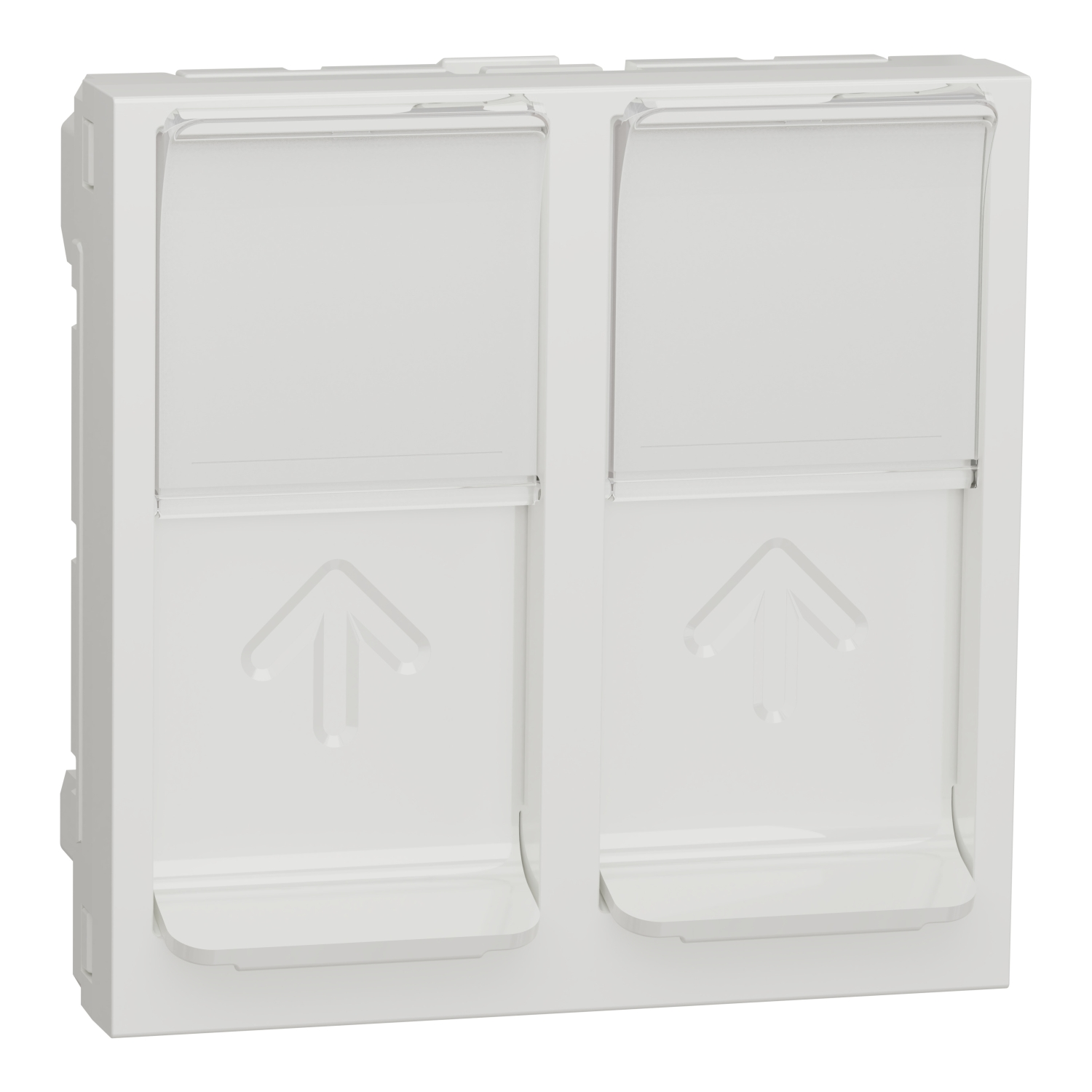 Carátula toma rj45 doble 2 mod. bl.activ