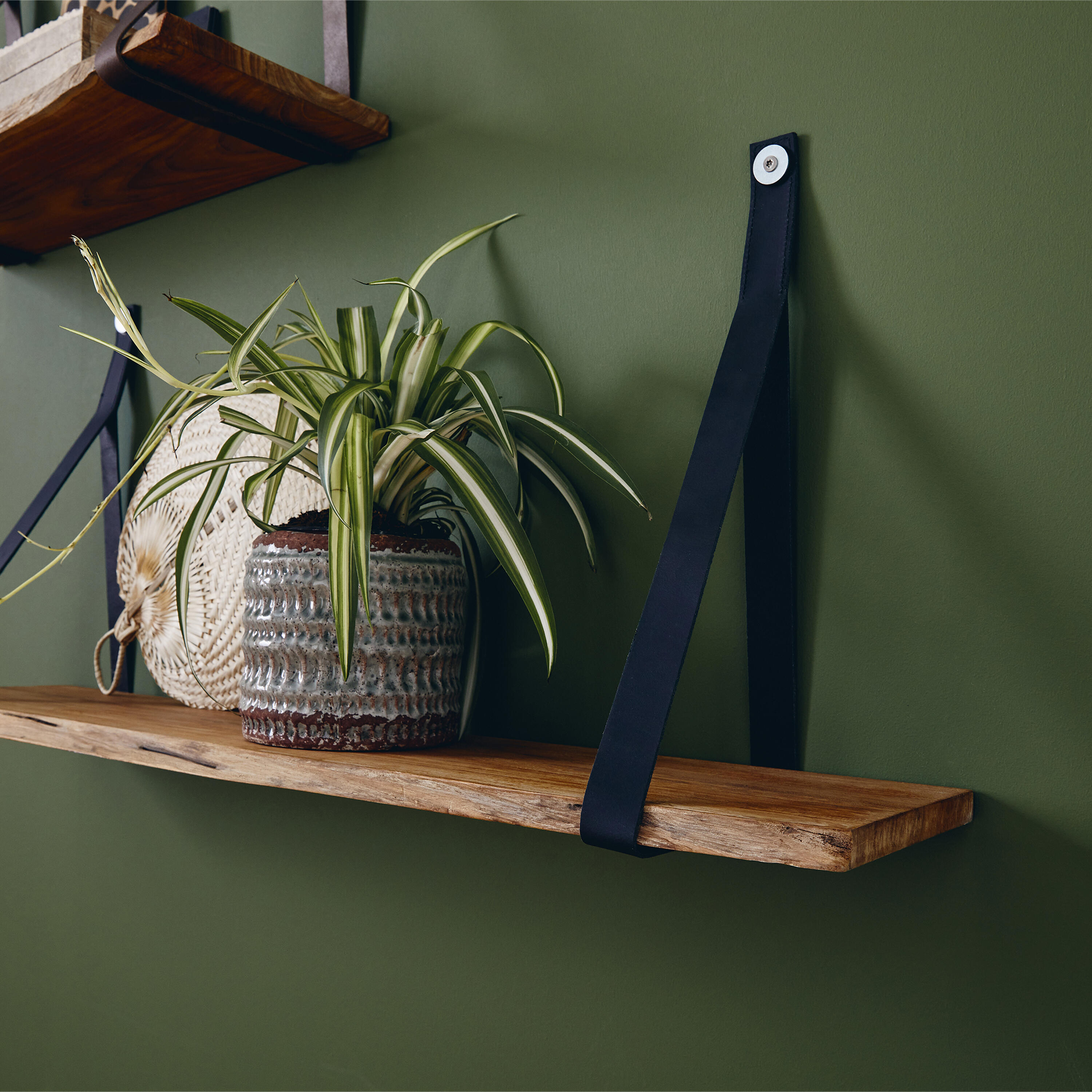 Mensola a muro in legno L 90 x P 18 cm colore miele - 2