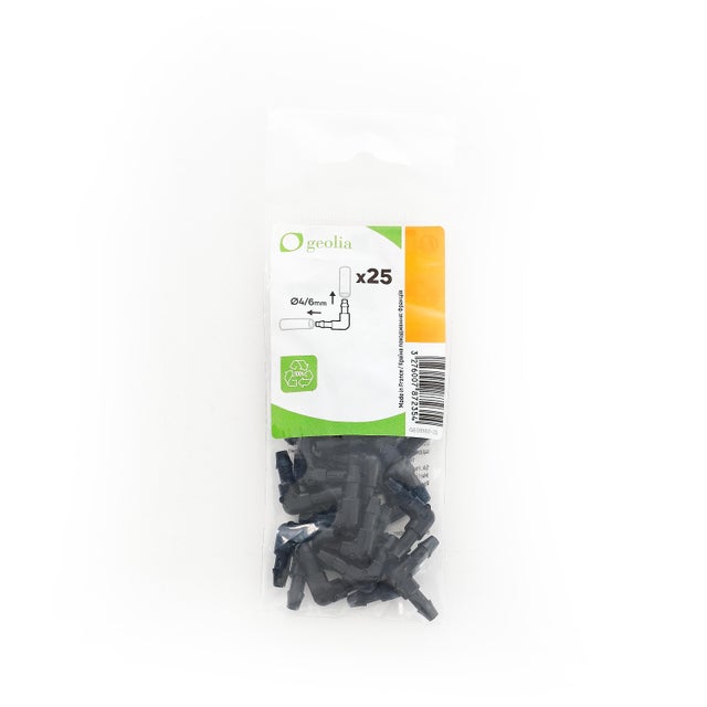 Raccord coudé pour arrosage GEOLIA Coude geolia diam 4-6 mm x25