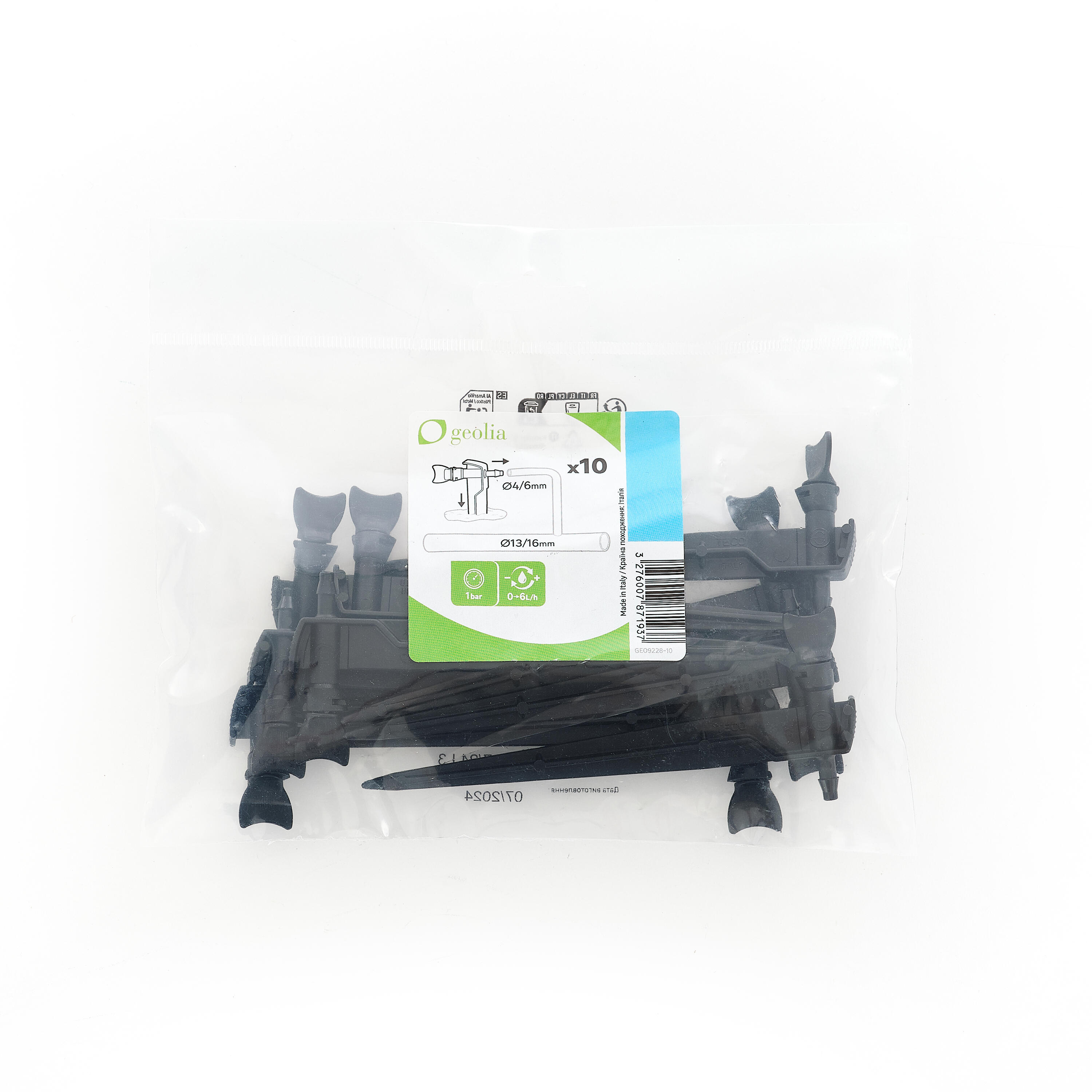 Lot De 10 Goutteurs Réglables Claber - Irrigation Précise 0 à 6 Litres/Heure