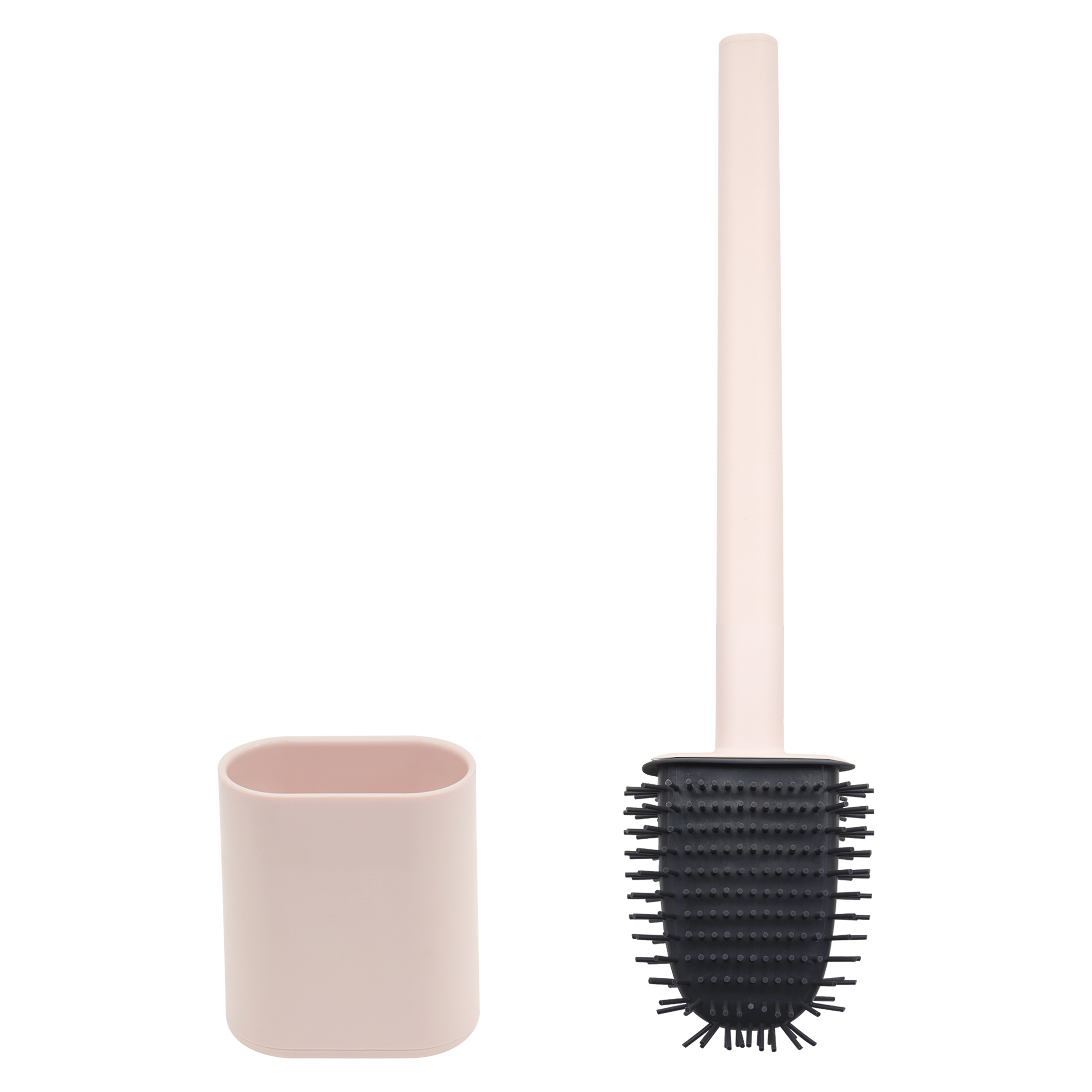 Pot avec brosse WC intégrée rose Easy SENSEA - 2