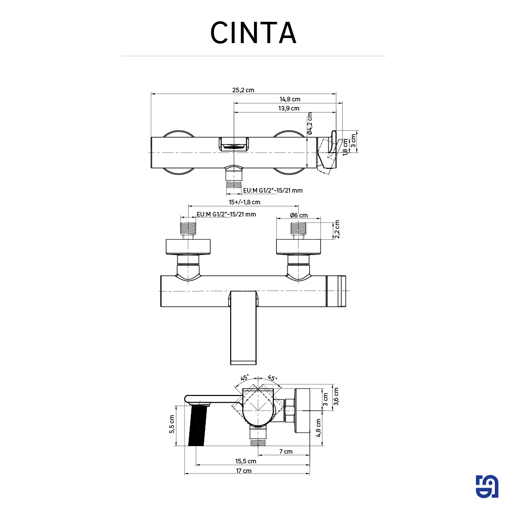 Grifo de bañera monomando SENSEA Cinta negro mate Latón - 4