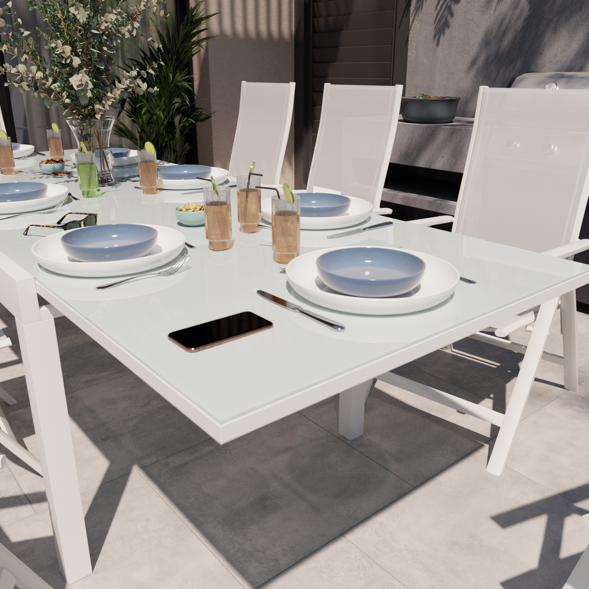 Mesa de jardín extensible de aluminio Lyra - 0