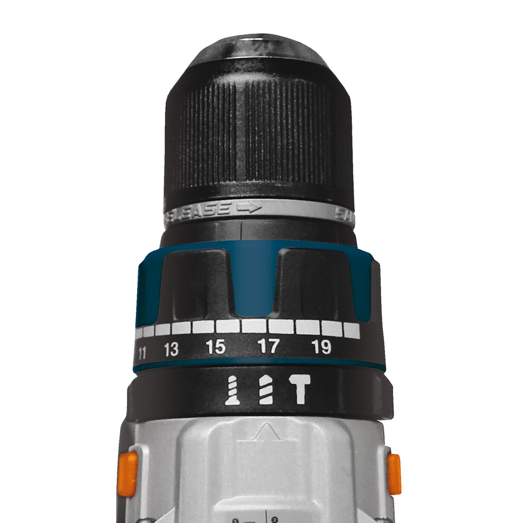 Taladro percutor a batería DEXTER POWER X-CHANGE 18V Brushless - 2 baterias - Cargador de batería - 5