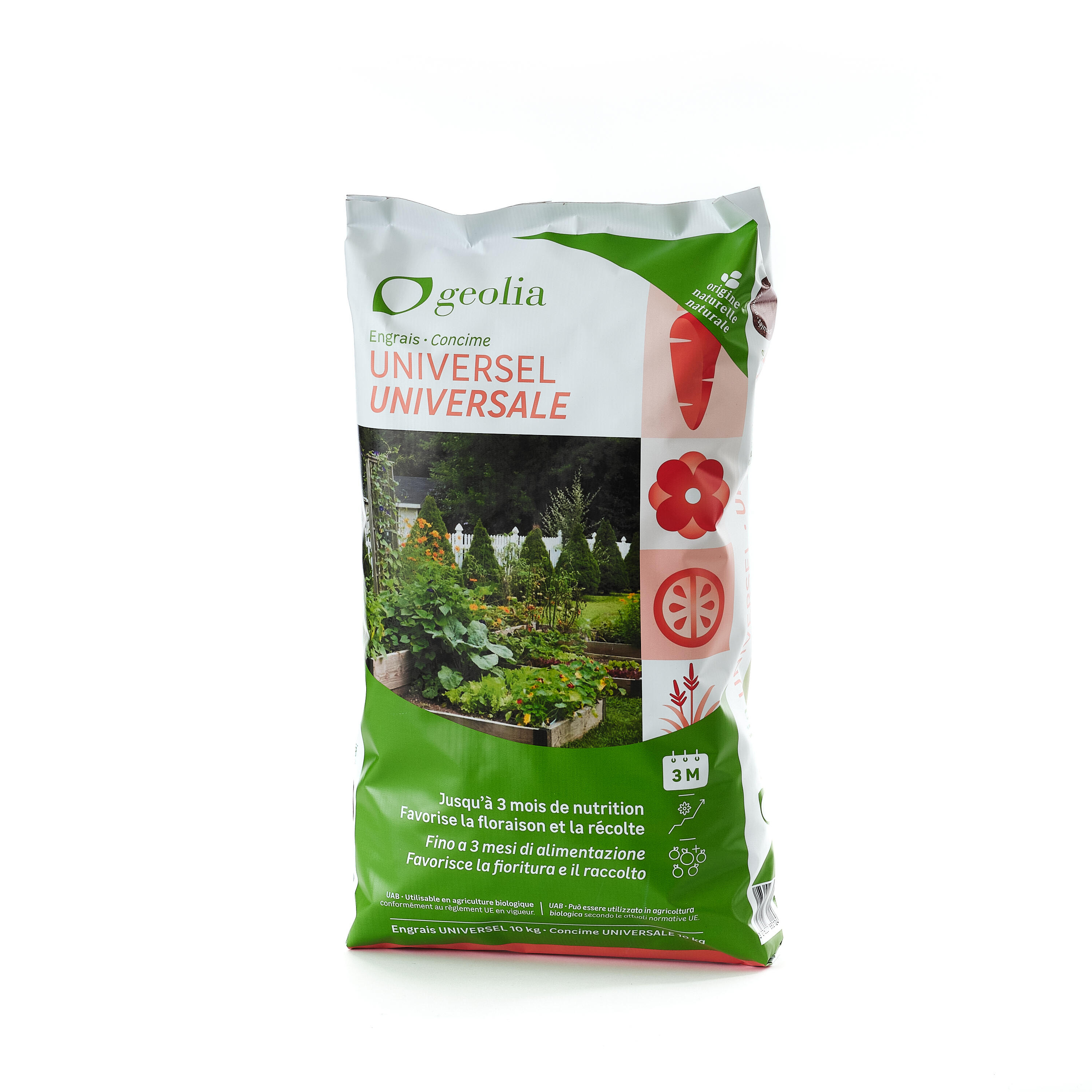Engrais naturel universel GEOLIA 10Kg | Leroy Merlin