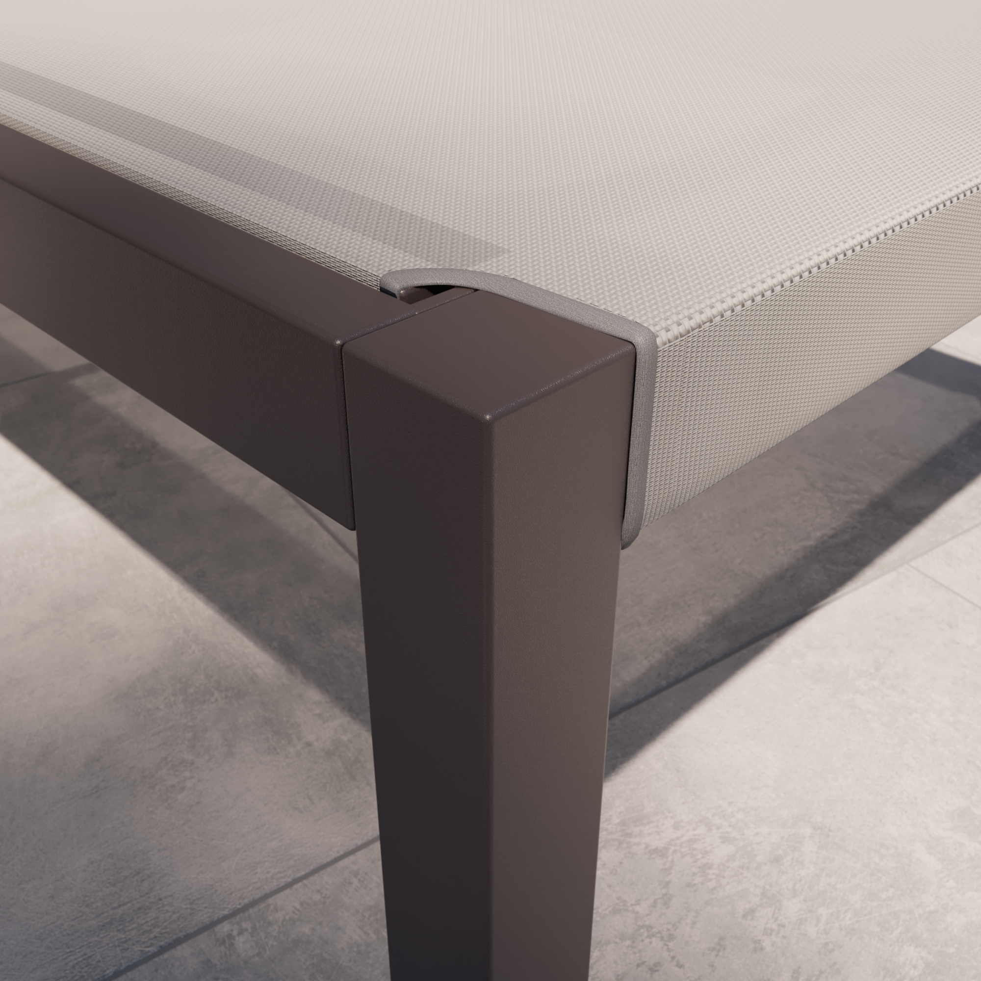 Espreguiçadeira alumínio e textileno moka Naterial Lyra Beta - 5