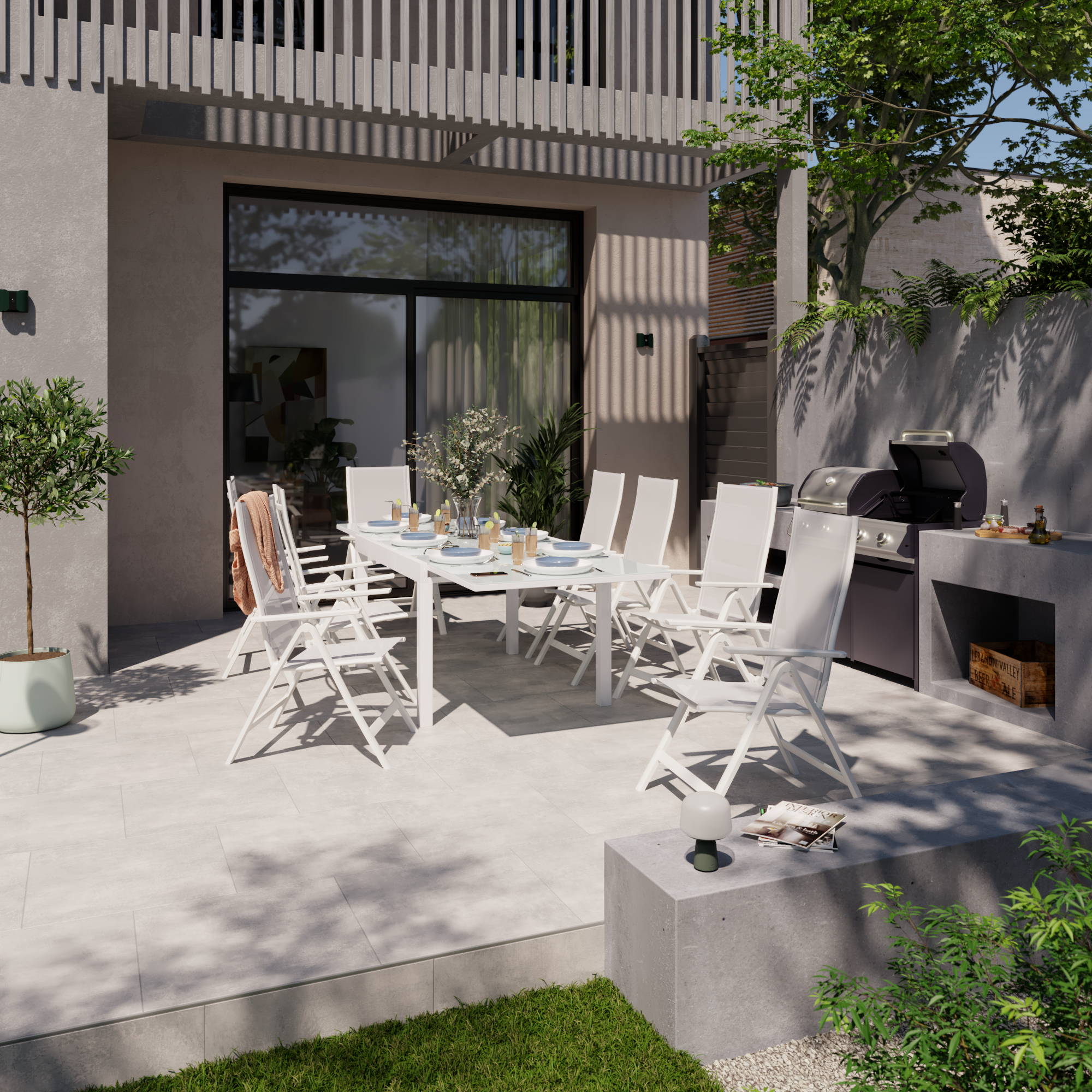 Lampe de table extérieur rechargeable USB, 500 Lumens, vert kaki Luno INSPIRE - 4