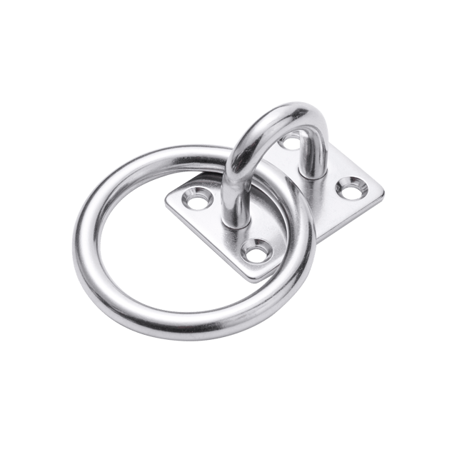 Platine et anneau inox A2, STANDERS, Diam.50 / Diam.8 mm