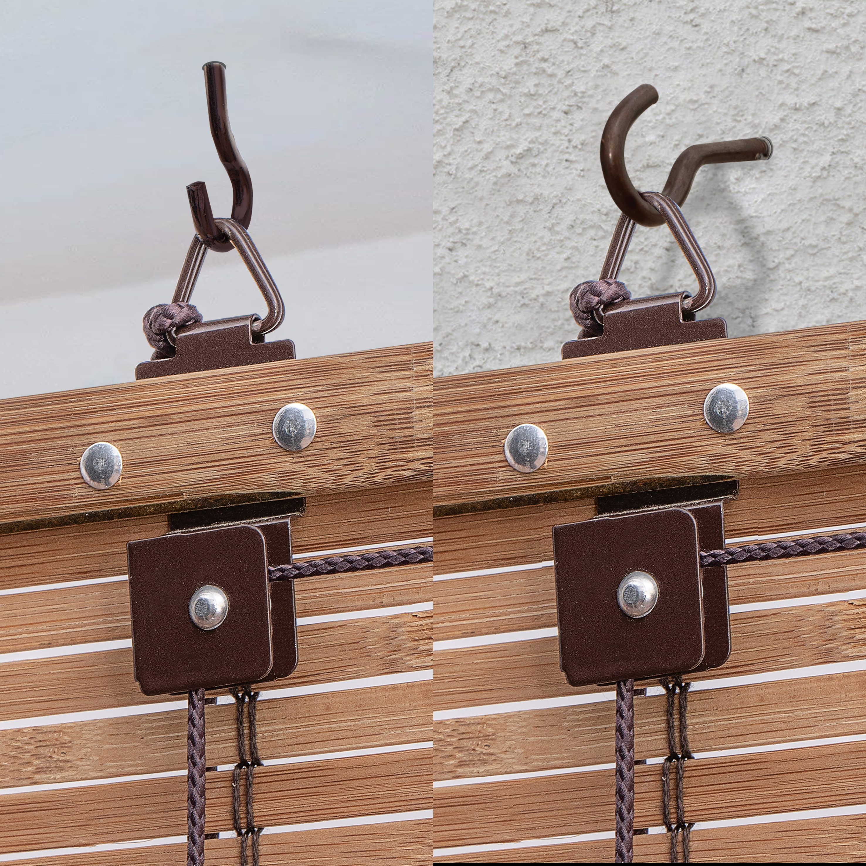 Store enrouleur tamisant Bambou hatha naturel, l.120 x H.250 cm, INSPIRE - 3