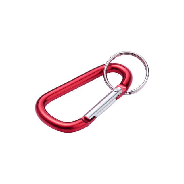 Karabińczyk z pierścieniem 6 mm 12 kg czerwony Standers