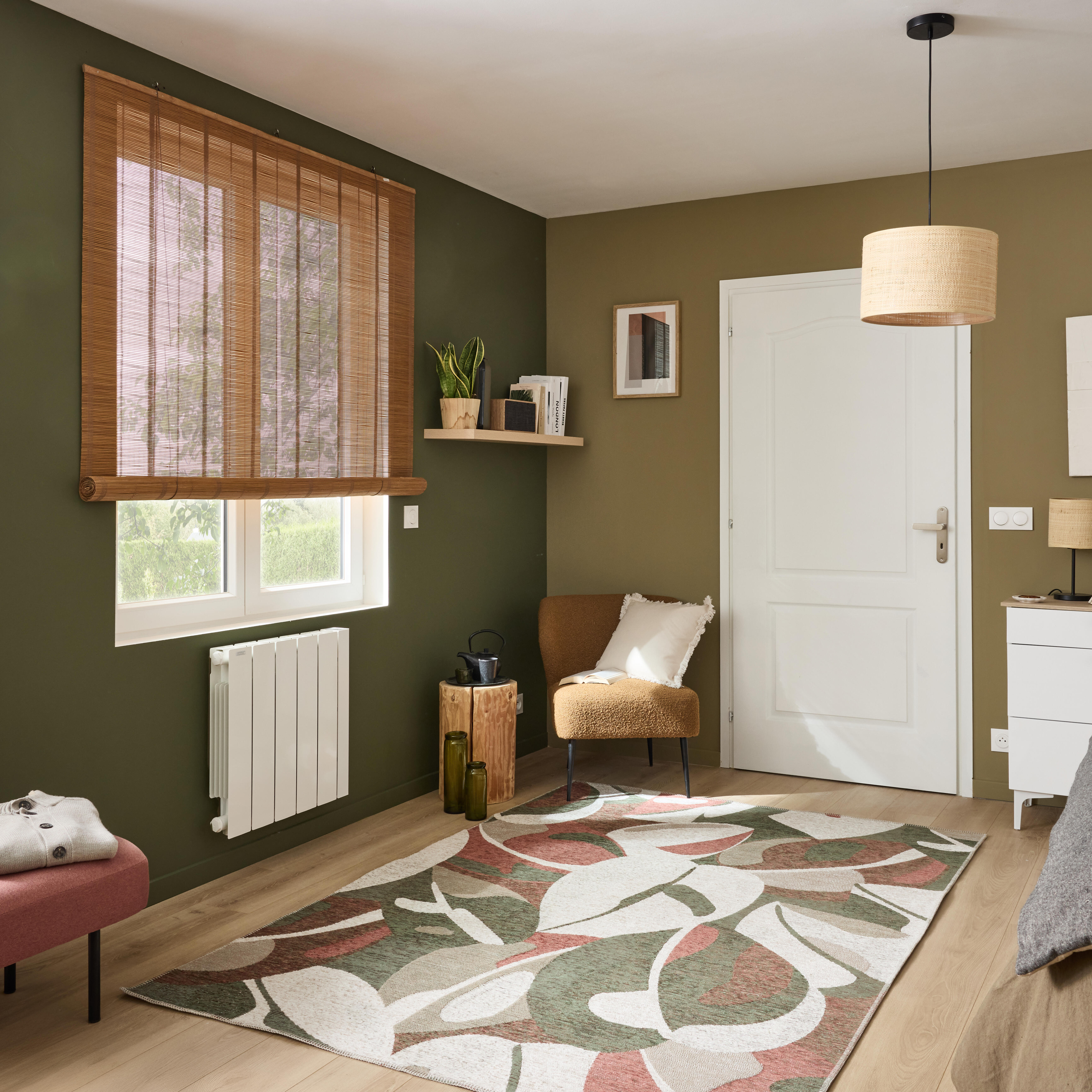 Estante de pared de madera mdf Spaceo rectagular  color roble 90x23.5 cm - 5