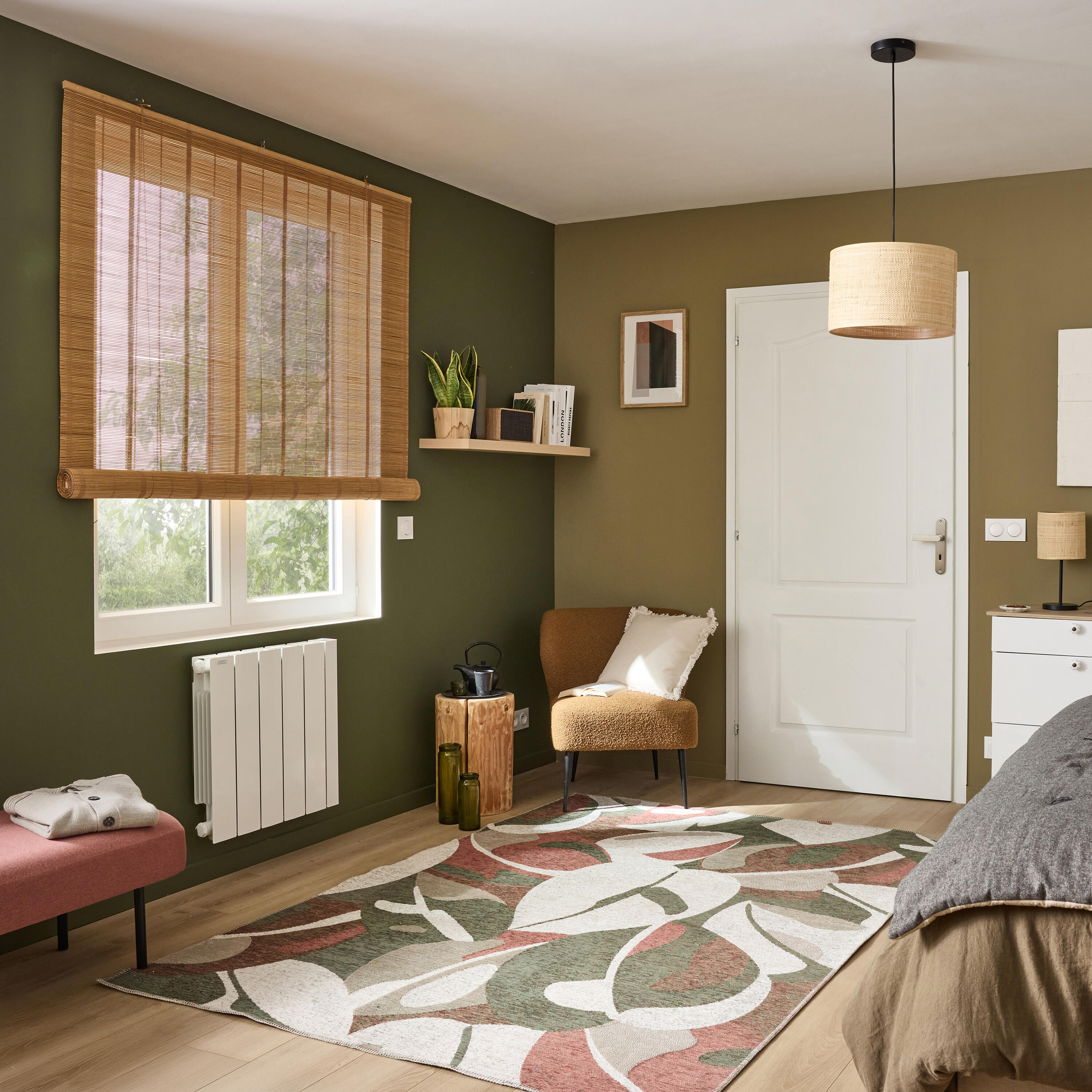 Estante de pared de madera mdf Spaceo rectagular  color roble 115x23.5 cm - 2