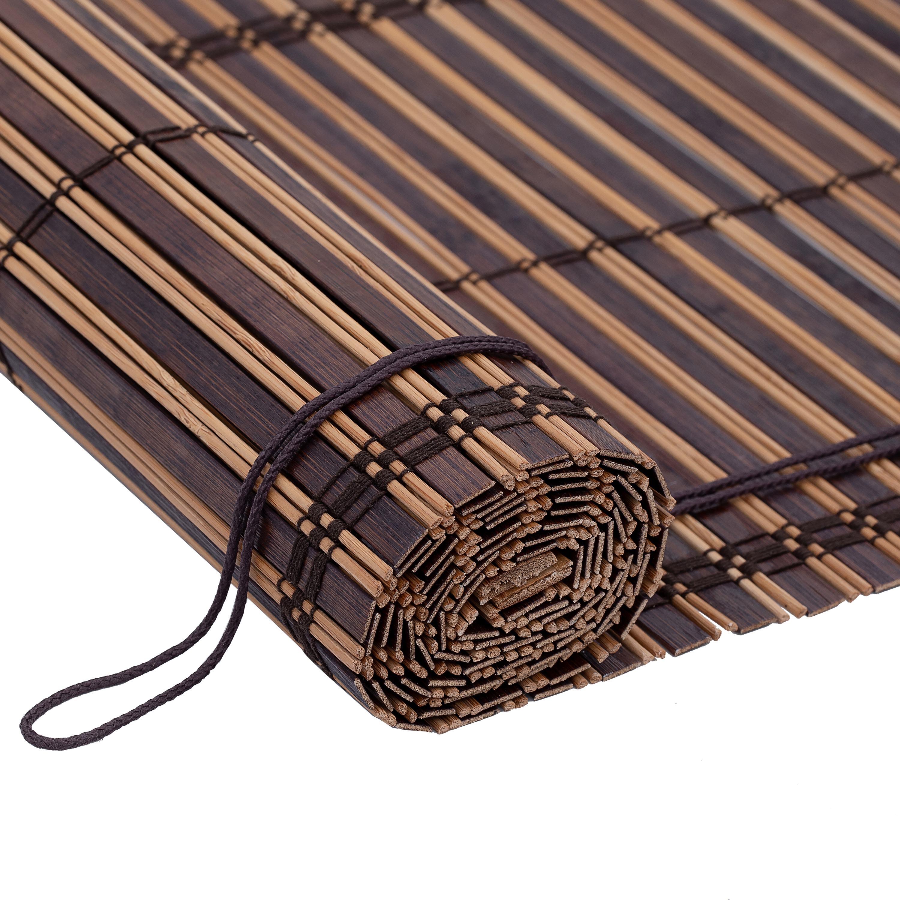 Store enrouleur tamisant Bambou izana extérieur chocolat, l.80 x H.300 cm, INSPI - 4