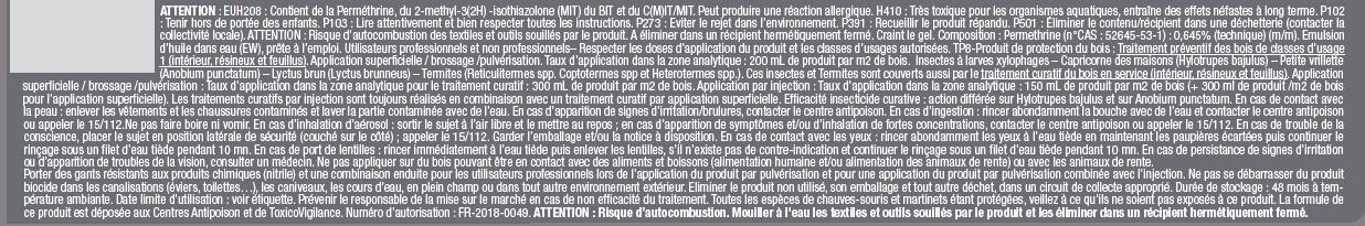 Traitement du bois poutre et charpente V33 1 l - 5