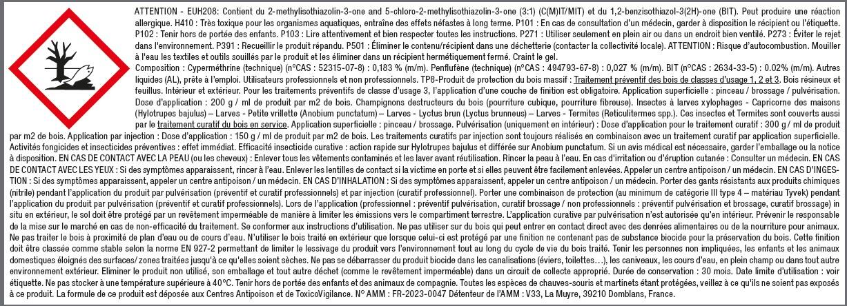 Traitement du bois multi-usages , V33 5L - 4