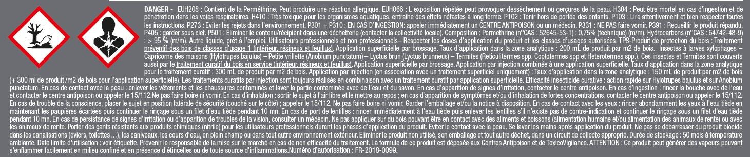Traitement du bois meuble, parquet et boiserie V33 1 l - 3