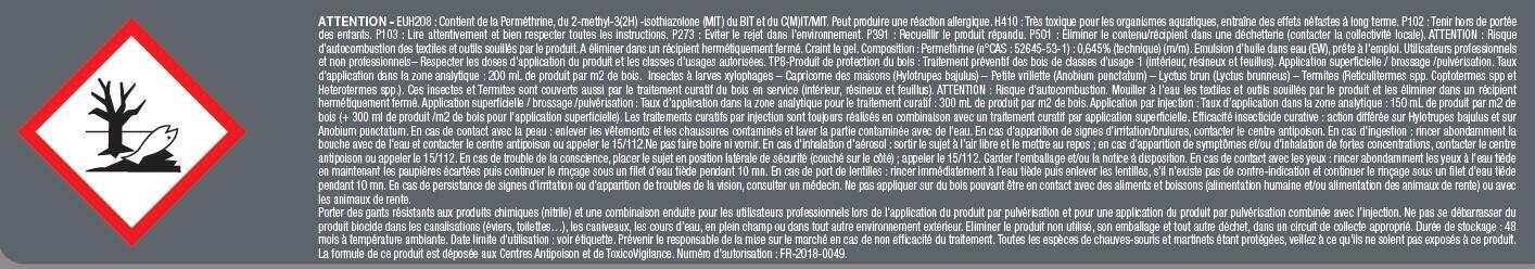 Traitement du bois poutre et charpente V33 5 l - 3