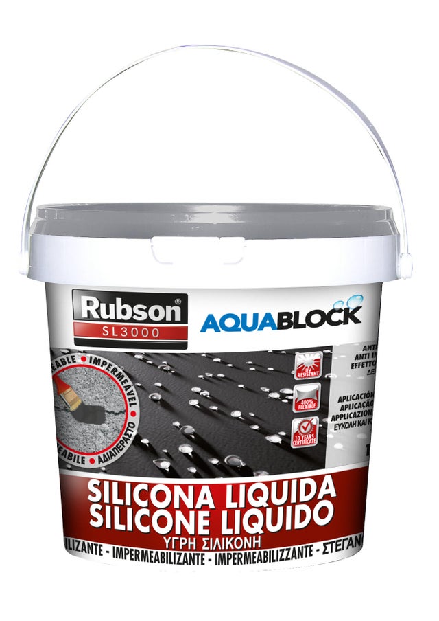 IMPERMEABILIZANTE SILICONE LÍQUIDO RUBSON SL3000 1KG CINZA