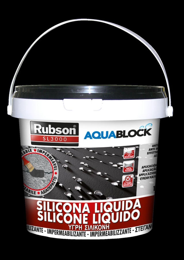IMPERMEABILIZANTE SILICONE LÍQUIDO RUBSON SL3000 1KG PRETO