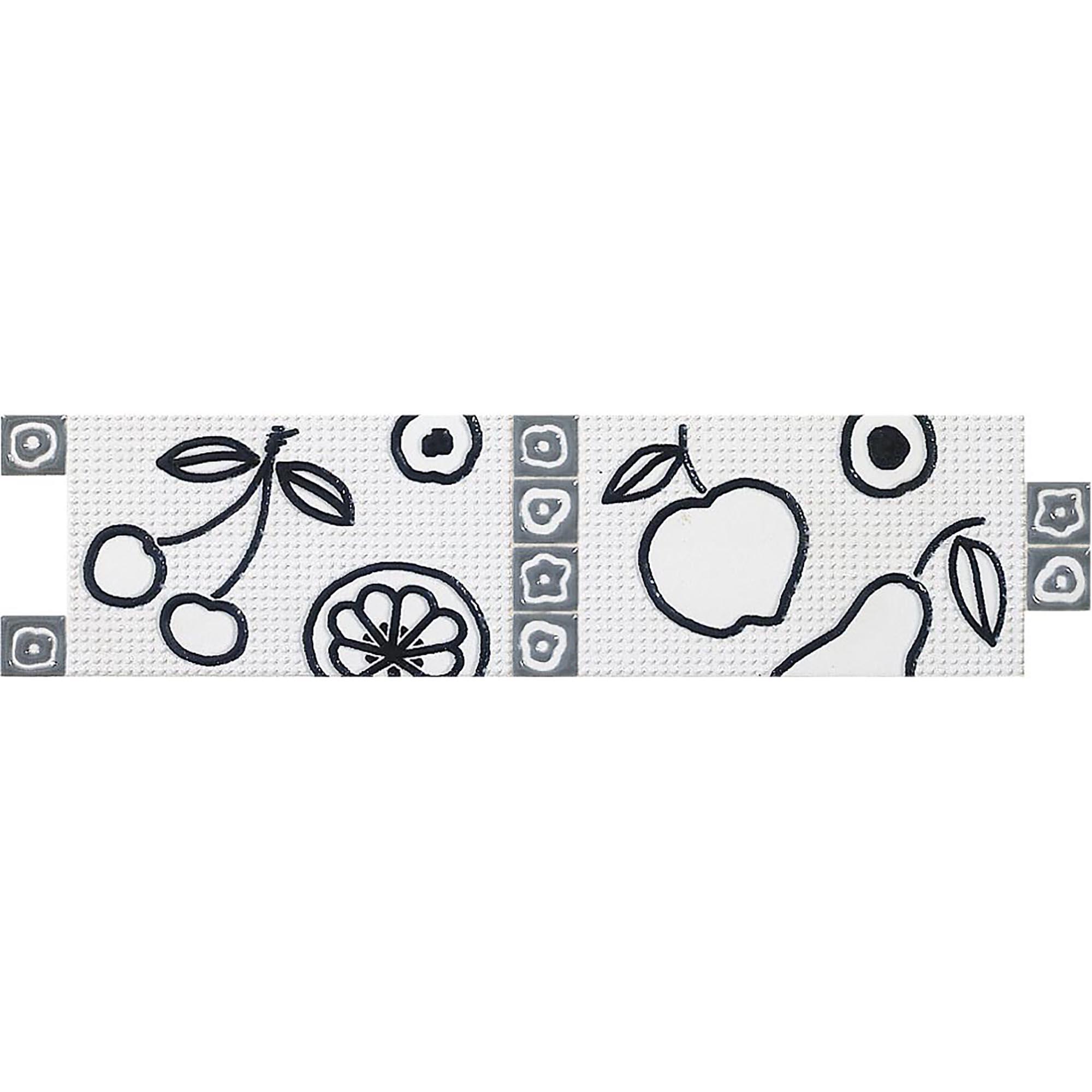 Pack de 25 listelos cerámica Cd-2960 efecto relieve blanco 25x6.5cm ...
