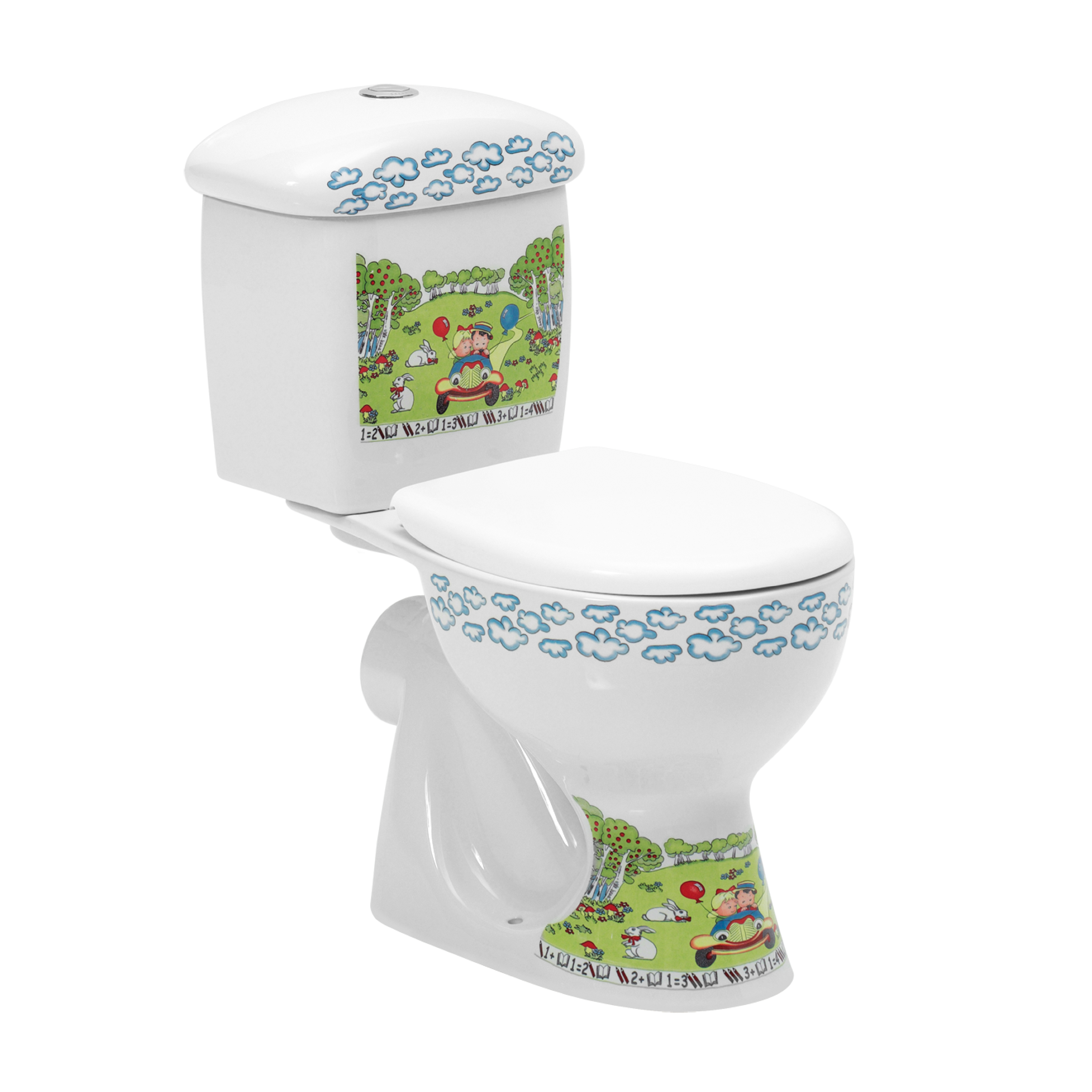 WC kompakt poziomy dla dzieci z obrazkami Kiddy CeraStyle