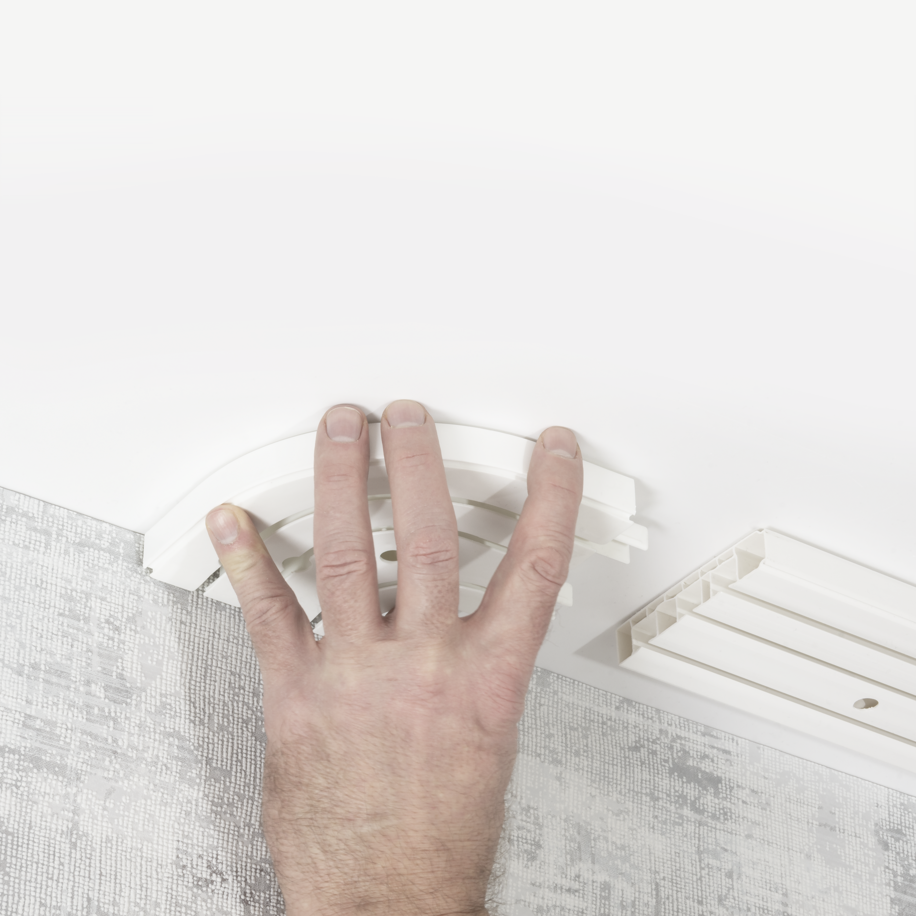 Łuk zewnętrzny zakończeniowy 2 szt. do szyny sufitowej Yaros 3-torowej 15 cm Inspire - 4