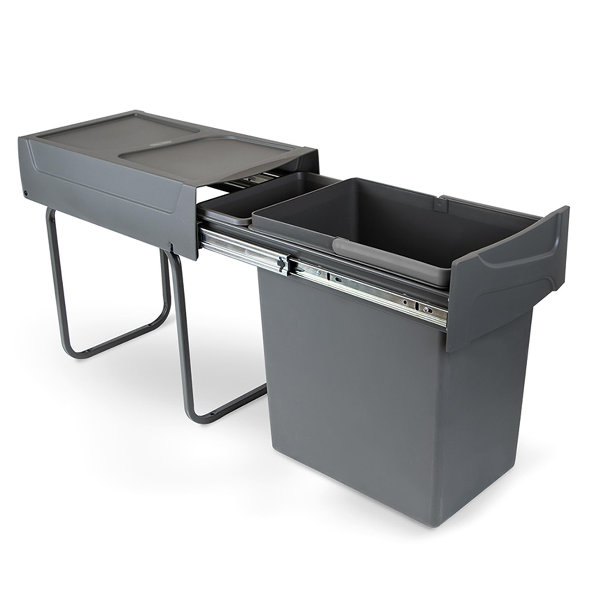 Poubelle sous-évier 20 Litres Gris Anthracite - 2