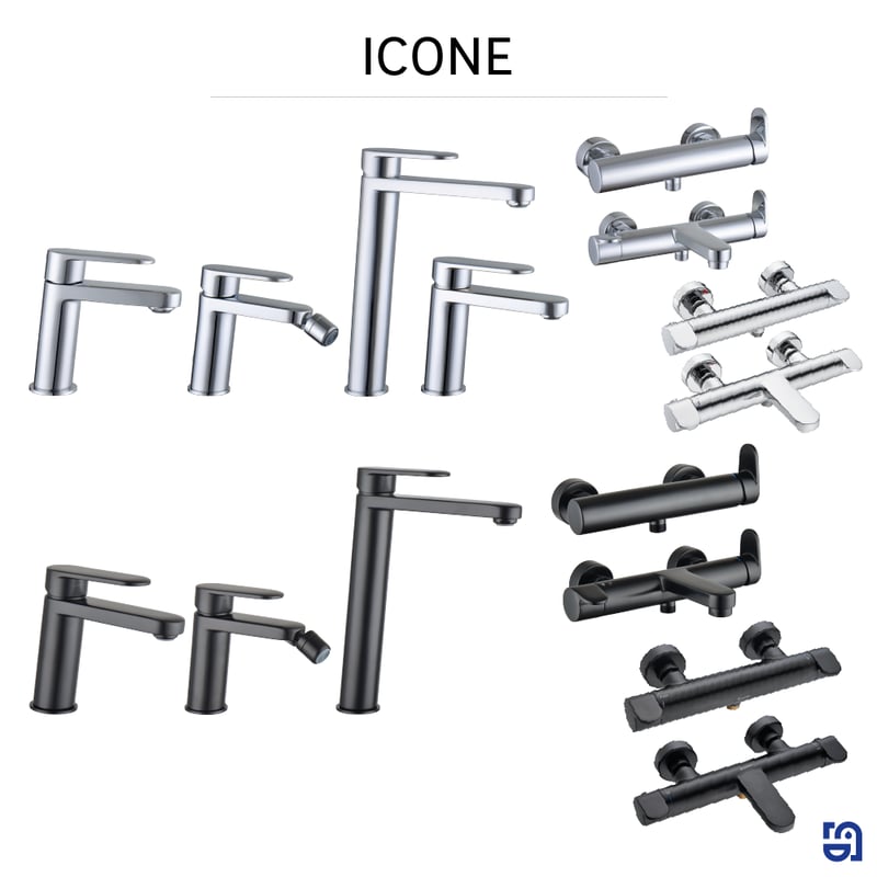 Bateria wannowa chrom 9 cm Icone Sensea