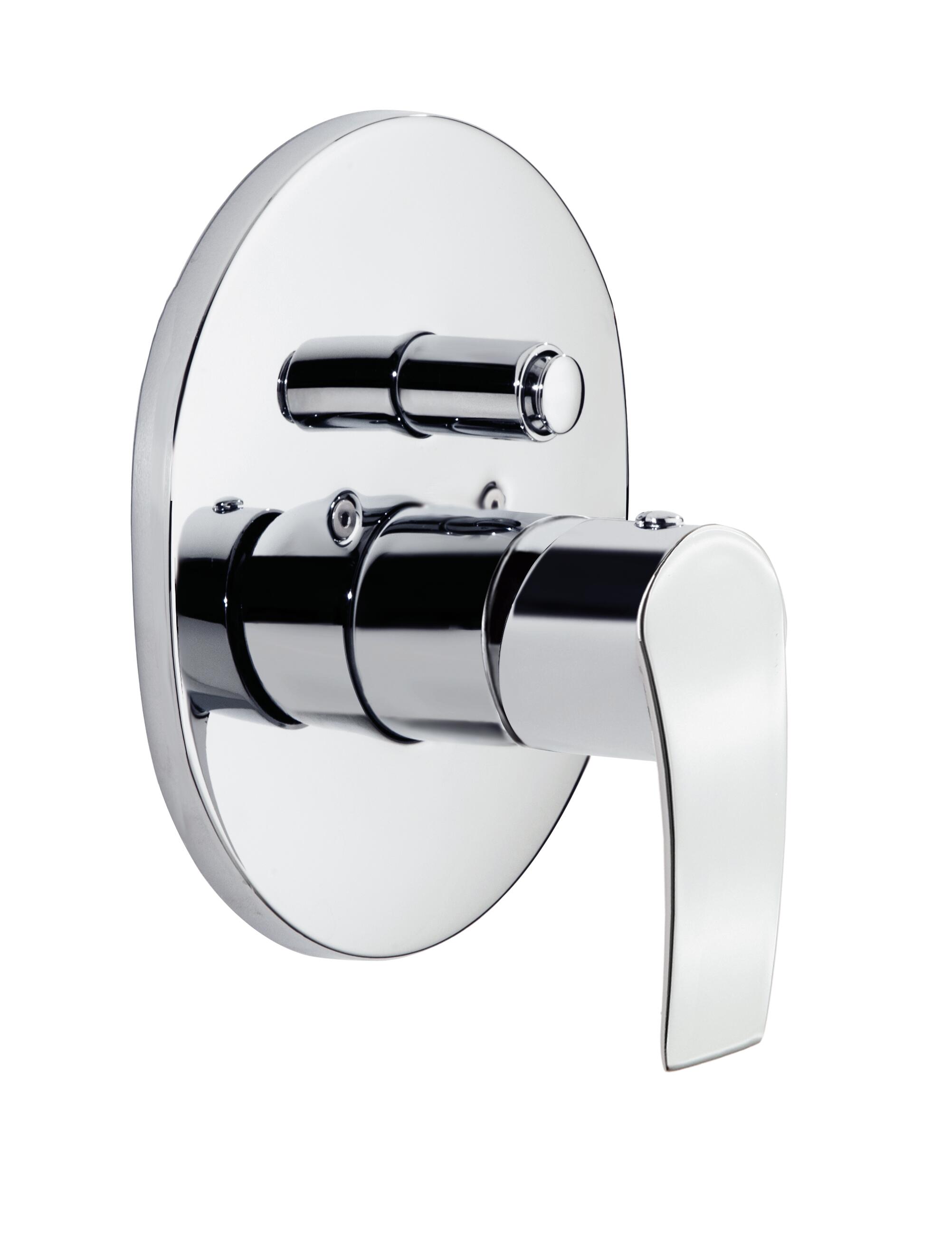 GRIFO DE DUCHA EMPOTRADO MONOMANDO REDONDO S2 CROMADO Obramat