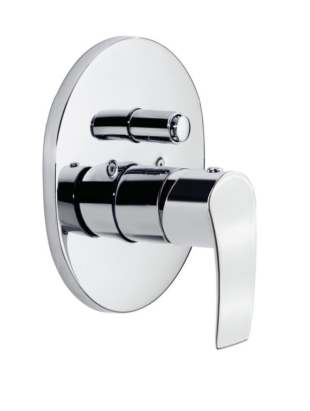 GRIFO DE DUCHA EMPOTRADO MONOMANDO REDONDO S2 CROMADO